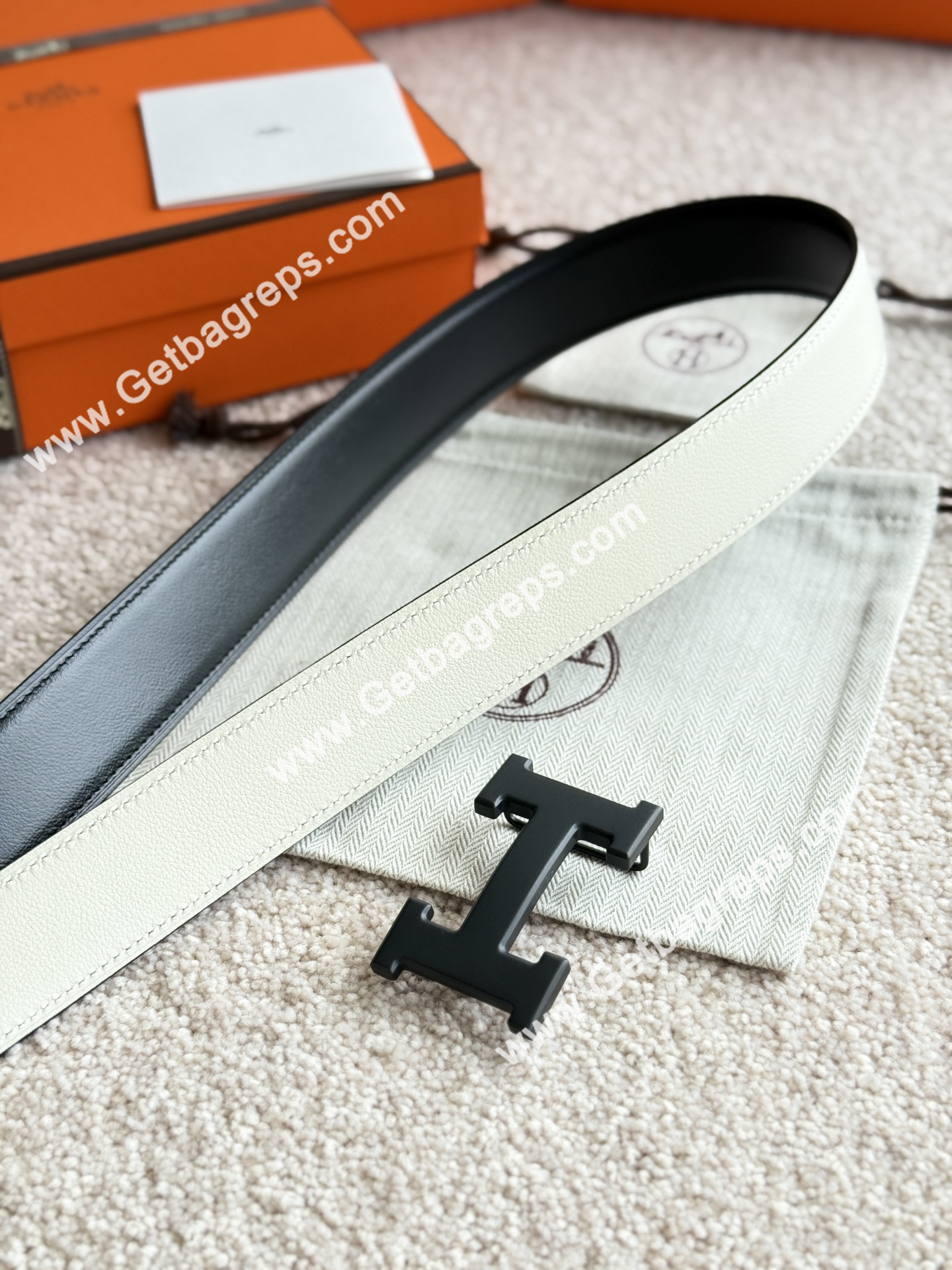 Hermes Mens Leather Belts Width 38mm -0289