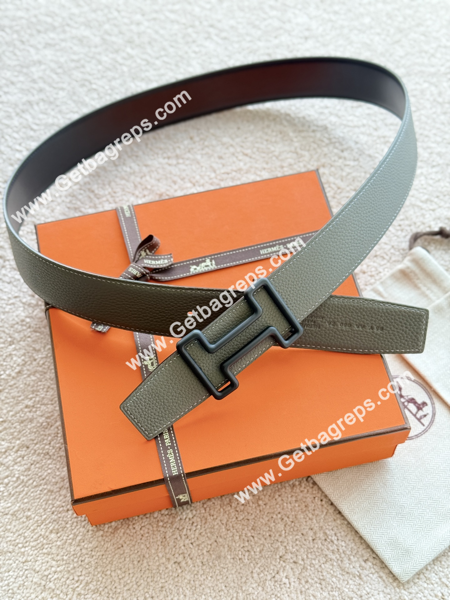 Hermes Mens Leather Belts Width 38mm -0291
