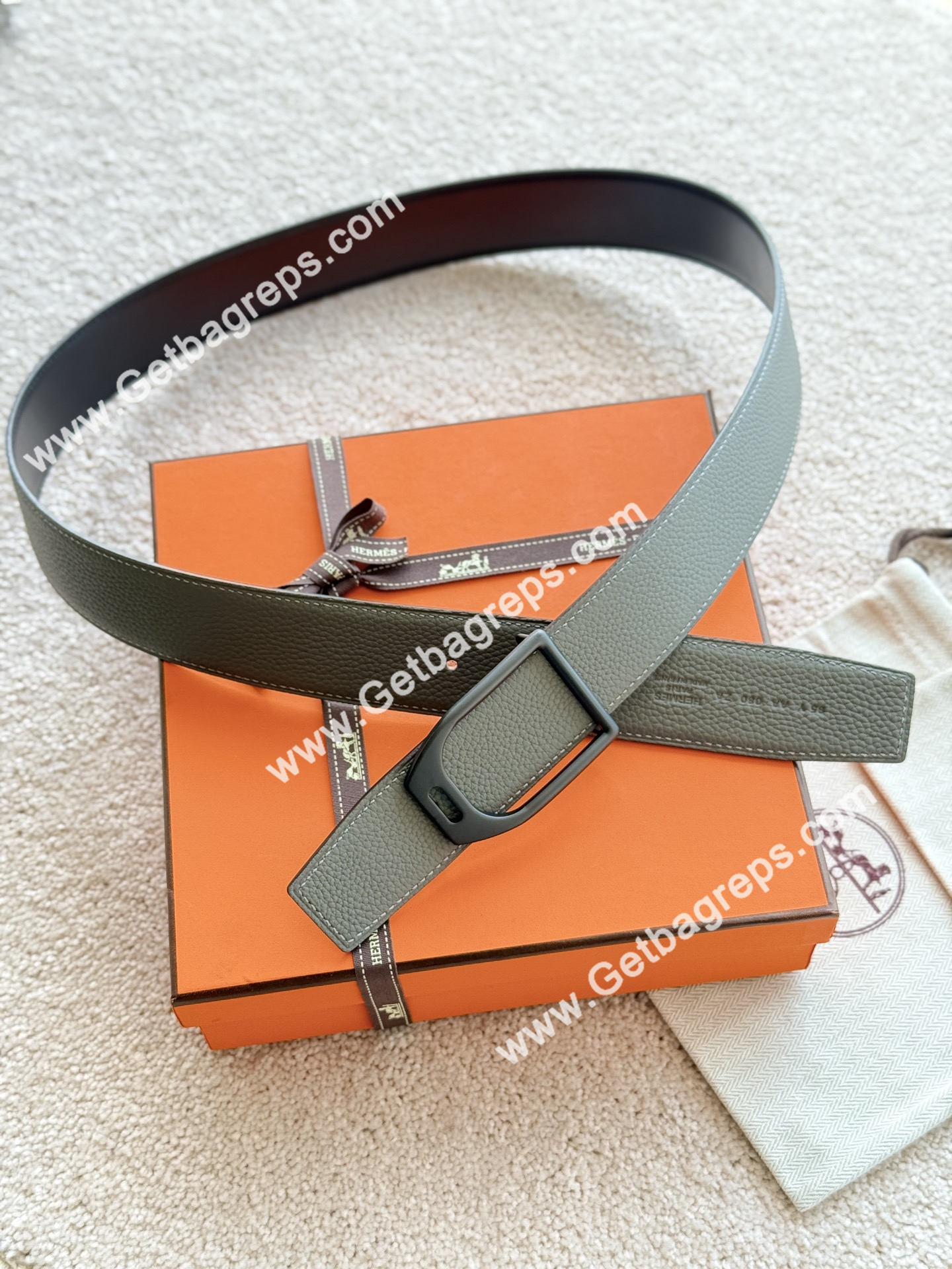 Hermes Mens Leather Belts Width 38mm -0292