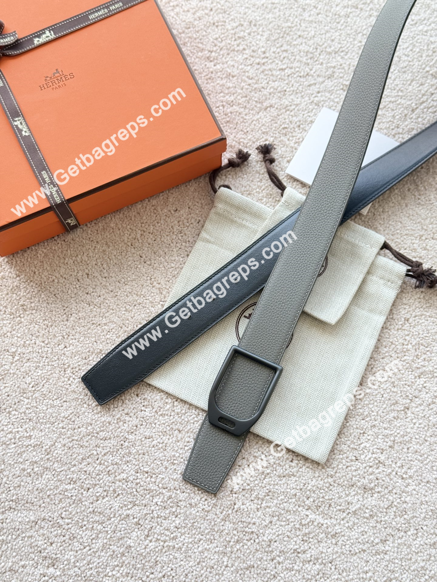 Hermes Mens Leather Belts Width 38mm -0292