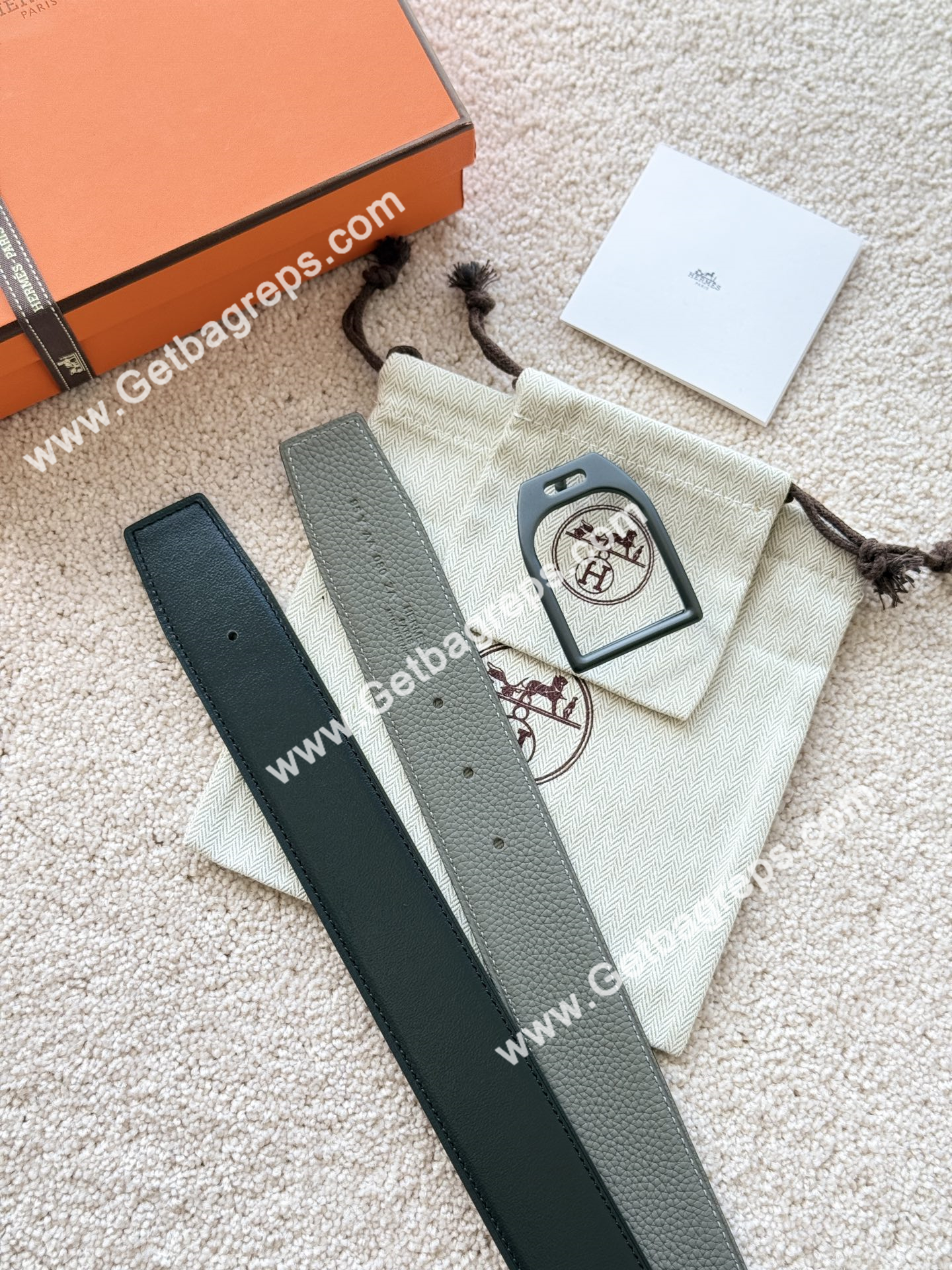 Hermes Mens Leather Belts Width 38mm -0292