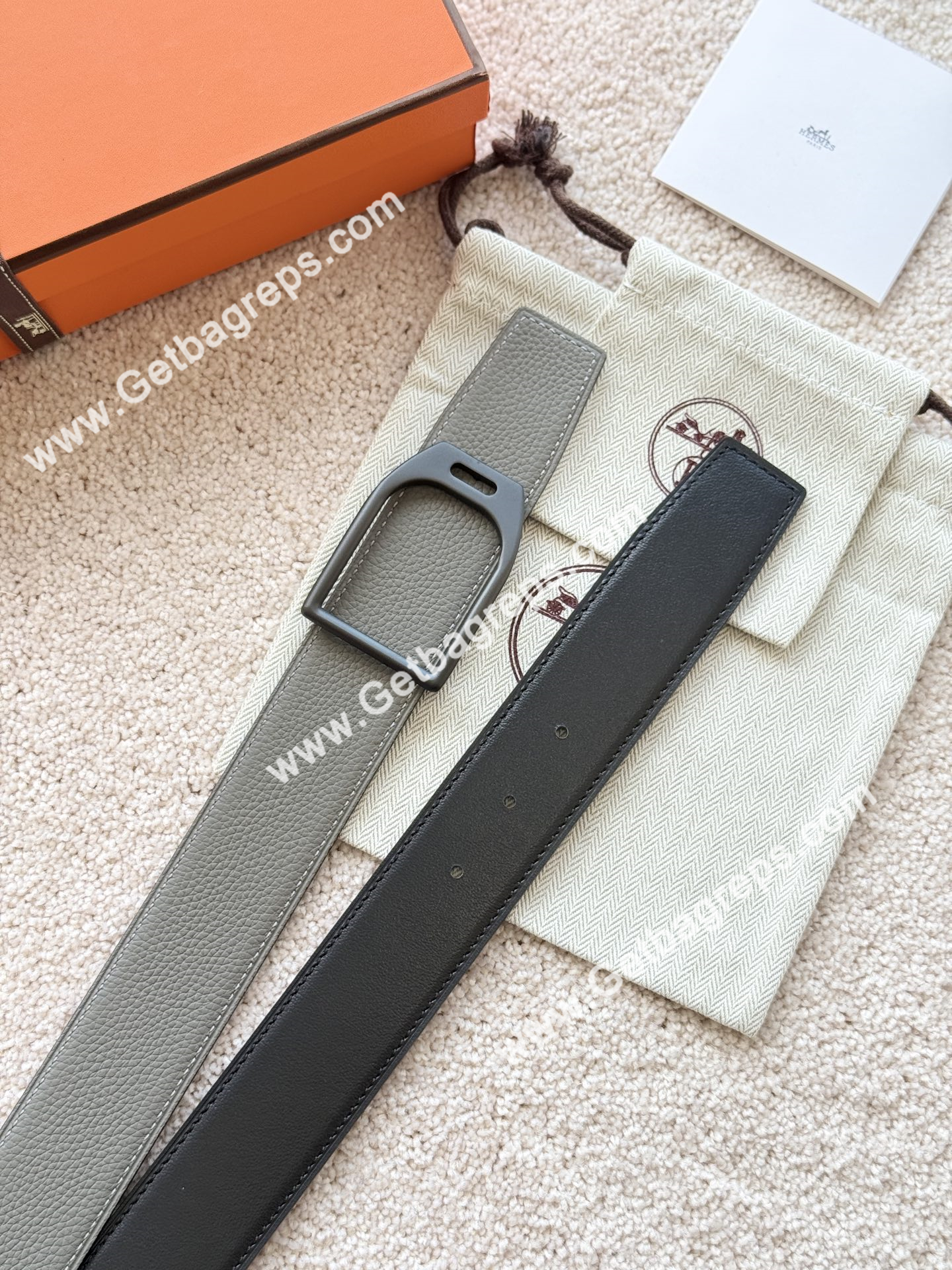 Hermes Mens Leather Belts Width 38mm -0292