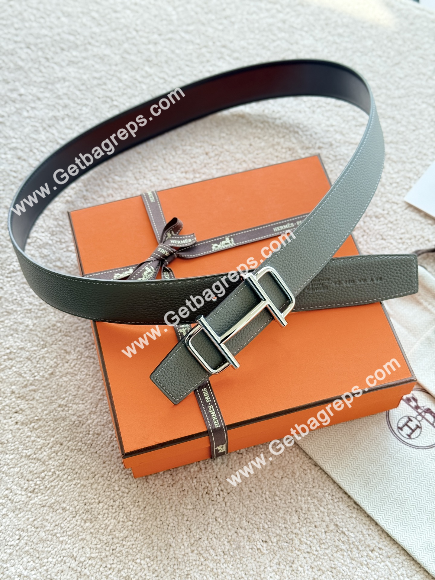 Hermes Mens Leather Belts Width 38mm -0293