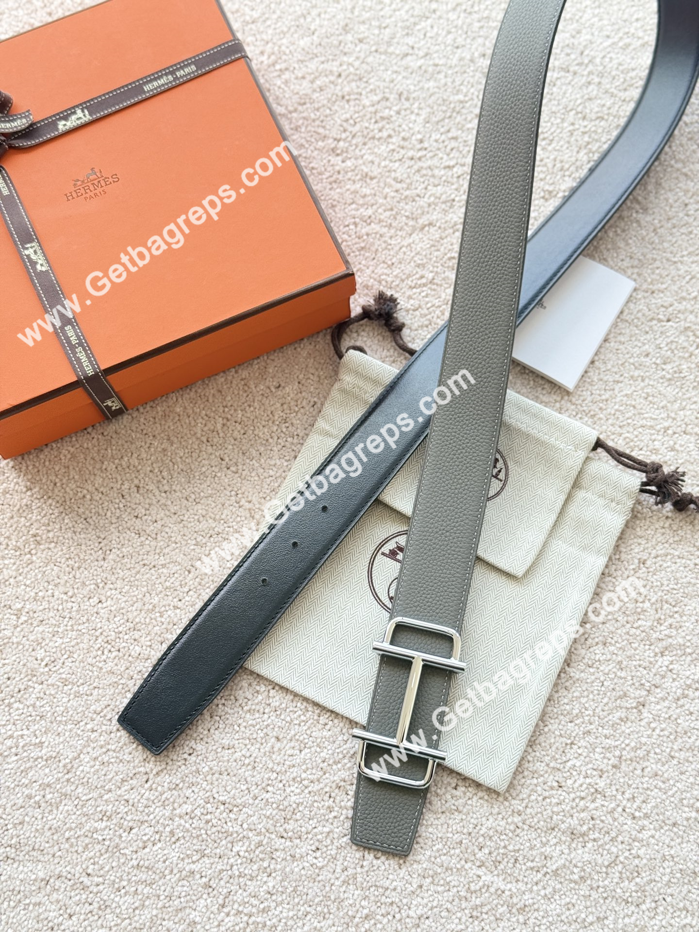 Hermes Mens Leather Belts Width 38mm -0293