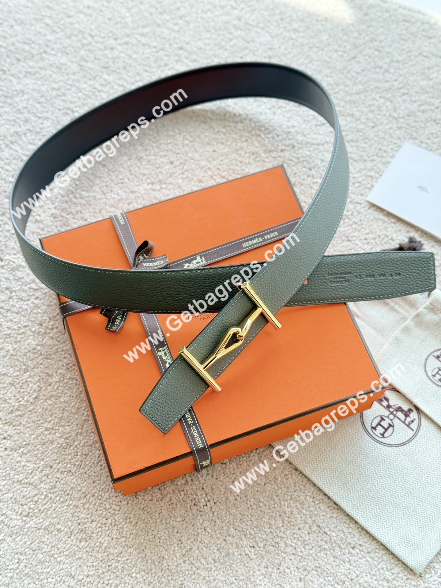 Hermes Mens Leather Belts Width 38mm -0294