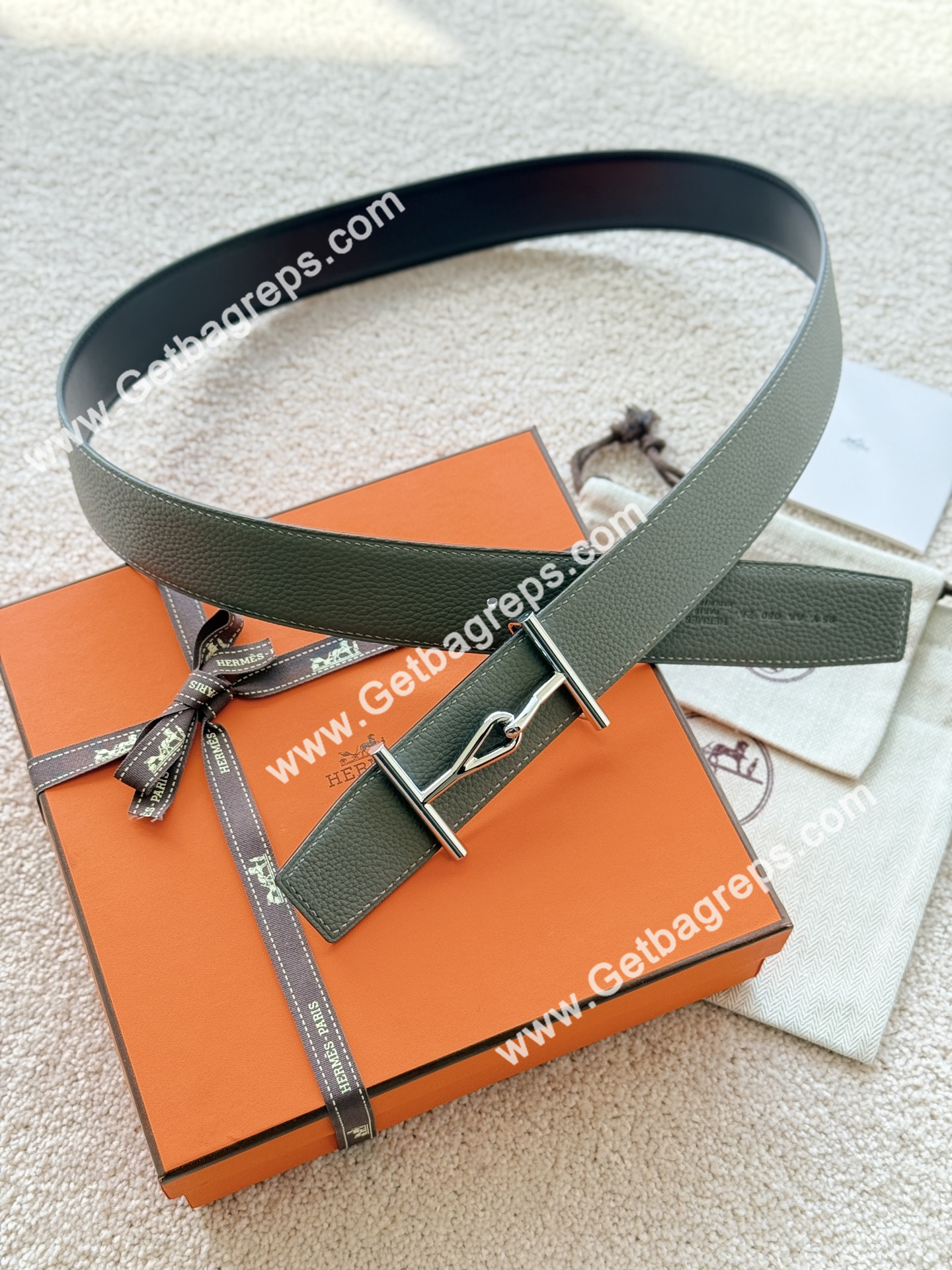 Hermes Mens Leather Belts Width 38mm -0295
