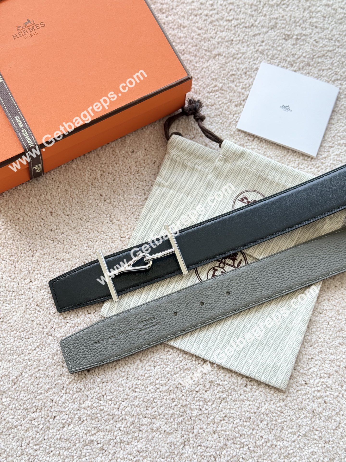 Hermes Mens Leather Belts Width 38mm -0295