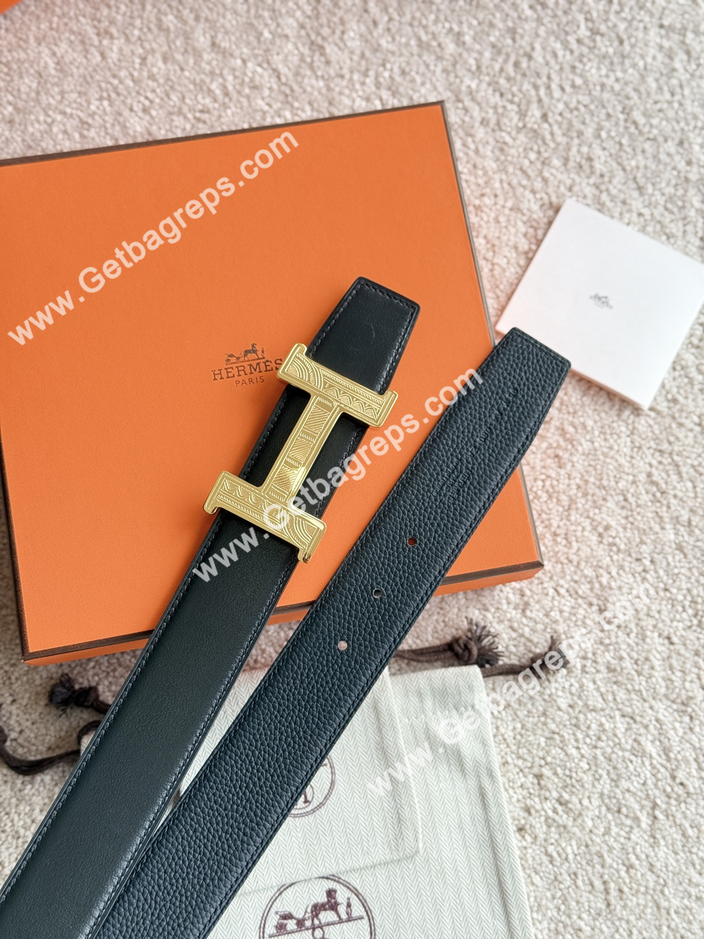 Hermes Mens Leather Belts Width 38mm -0305