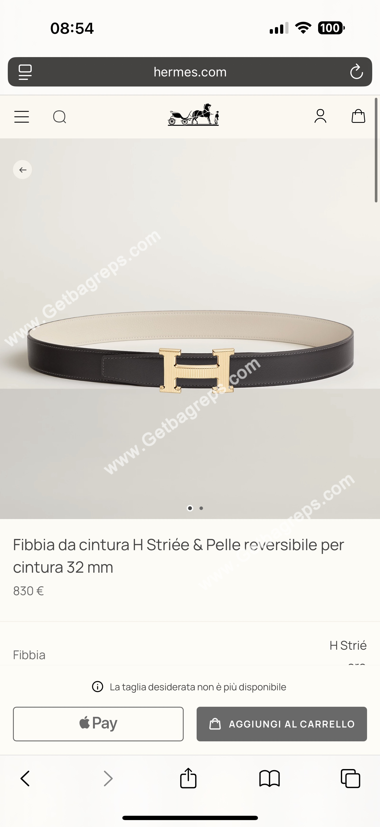 Hermes Mens Leather Belts Width 38mm -0312