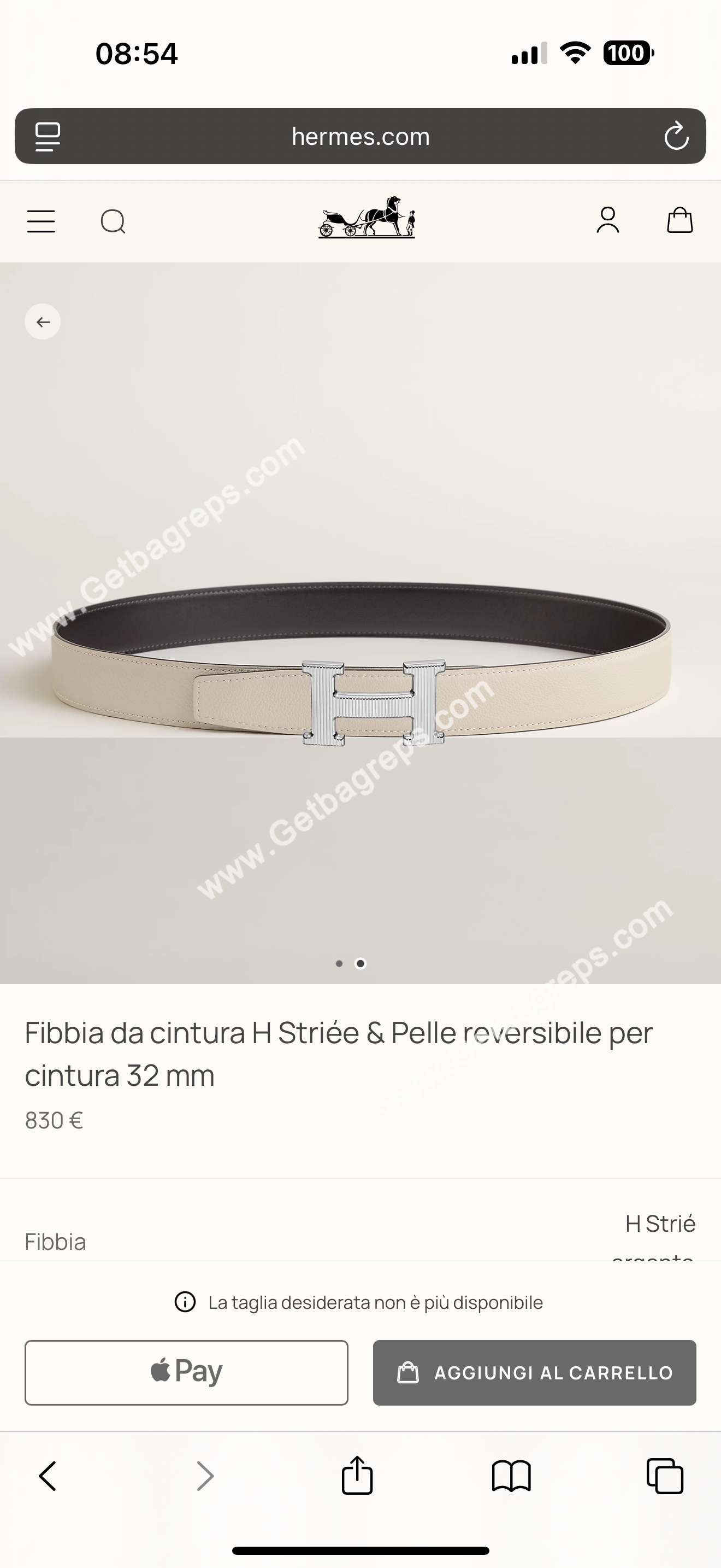 Hermes Mens Leather Belts Width 38mm -0313