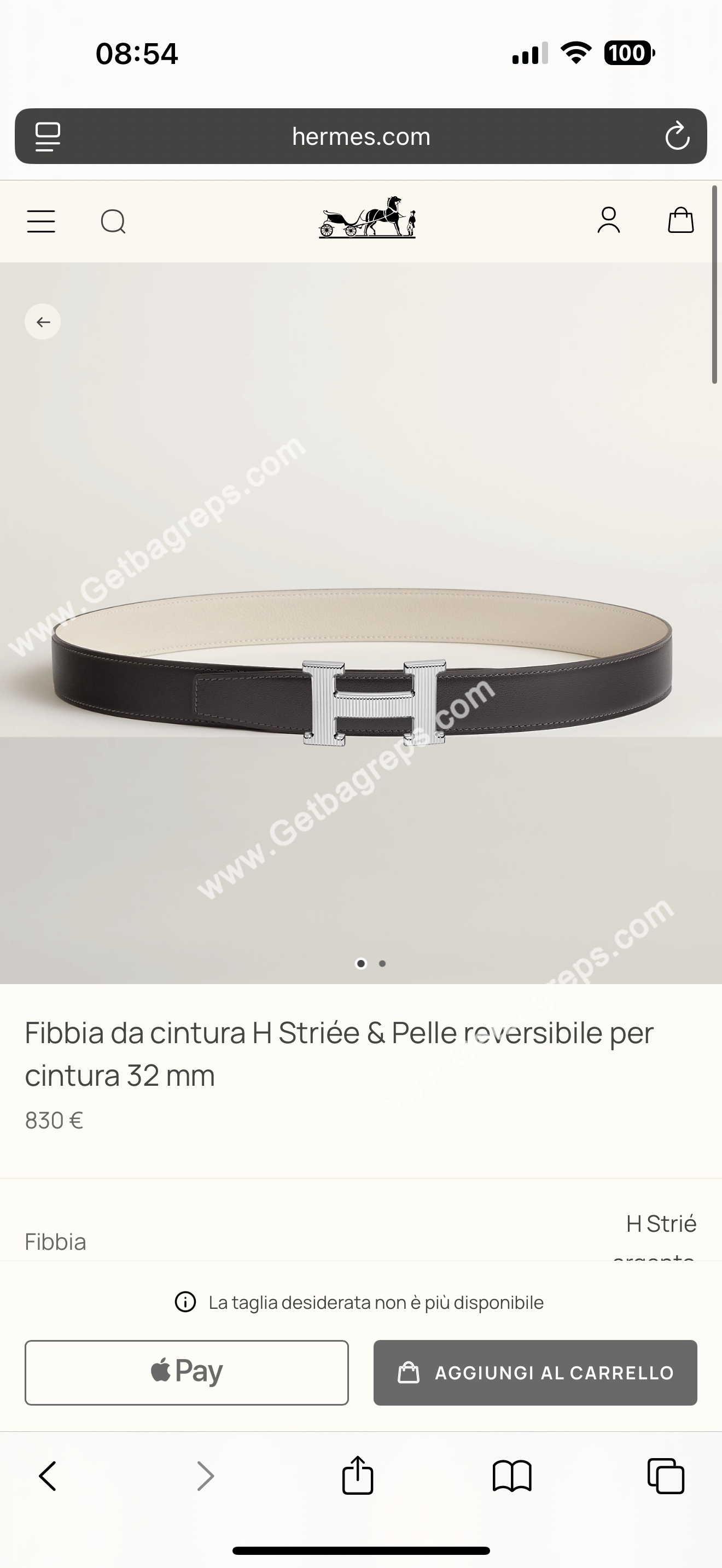 Hermes Mens Leather Belts Width 38mm -0313