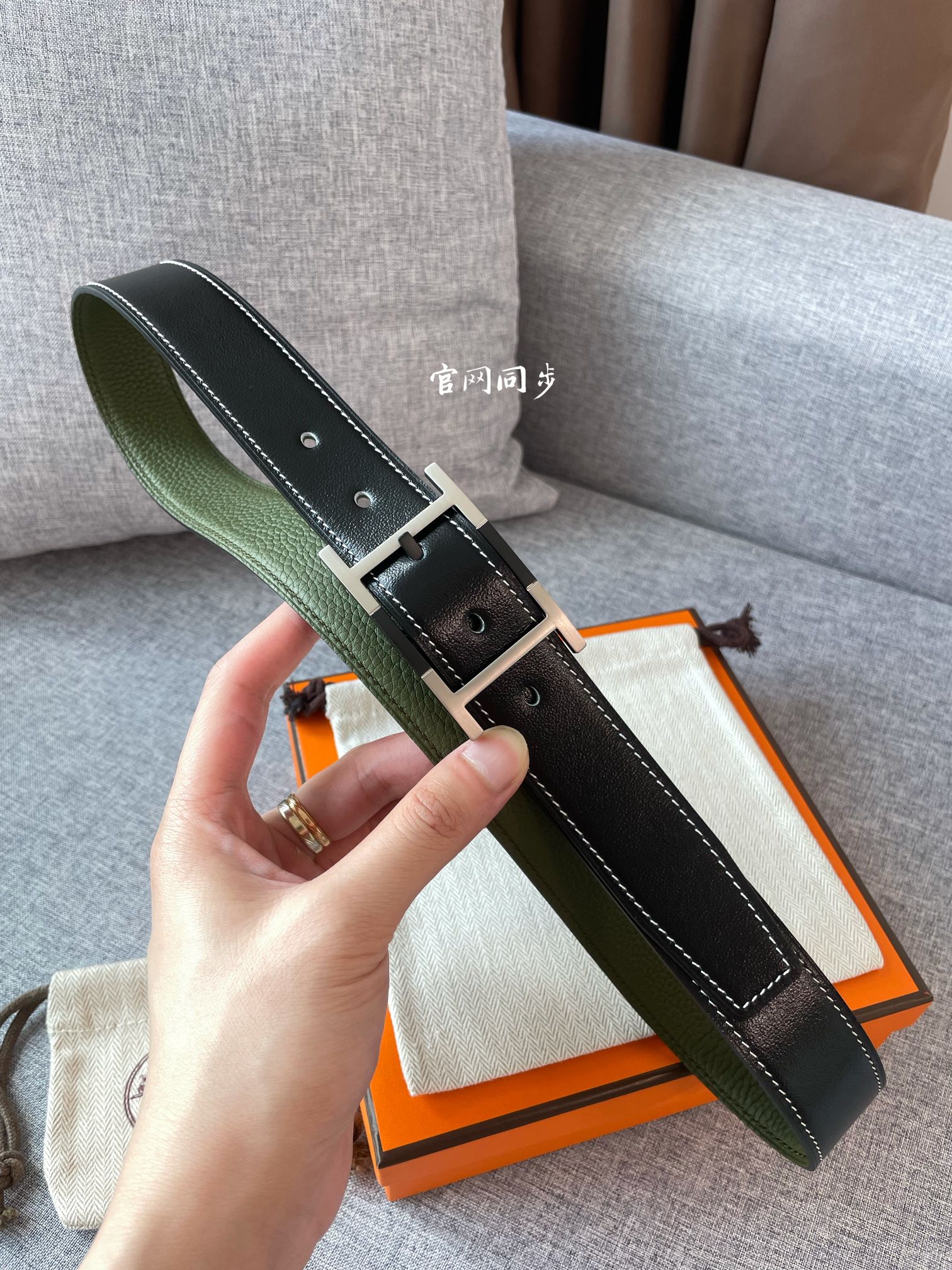 Hermes Mens Leather Belts Width 38mm 137