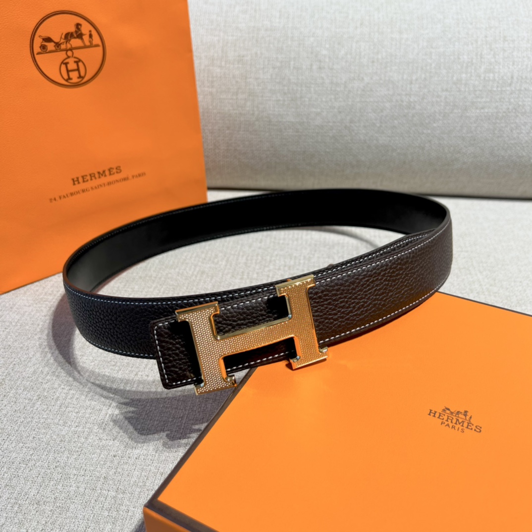 Hermes Mens Leather Belts Width 38mm 160