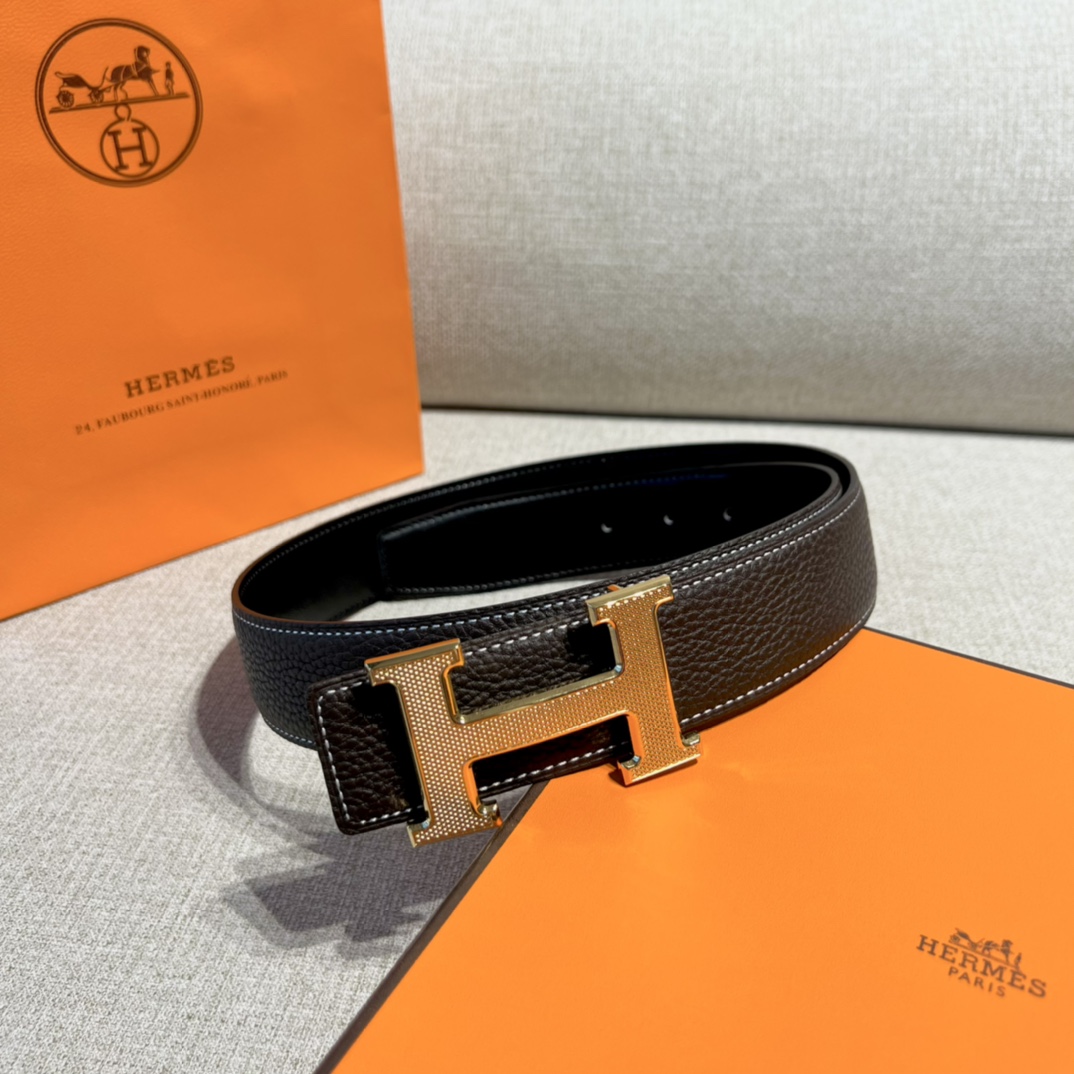 Hermes Mens Leather Belts Width 38mm 160