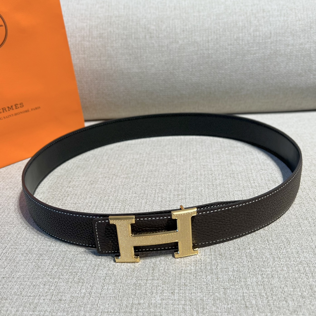 Hermes Mens Leather Belts Width 38mm 160