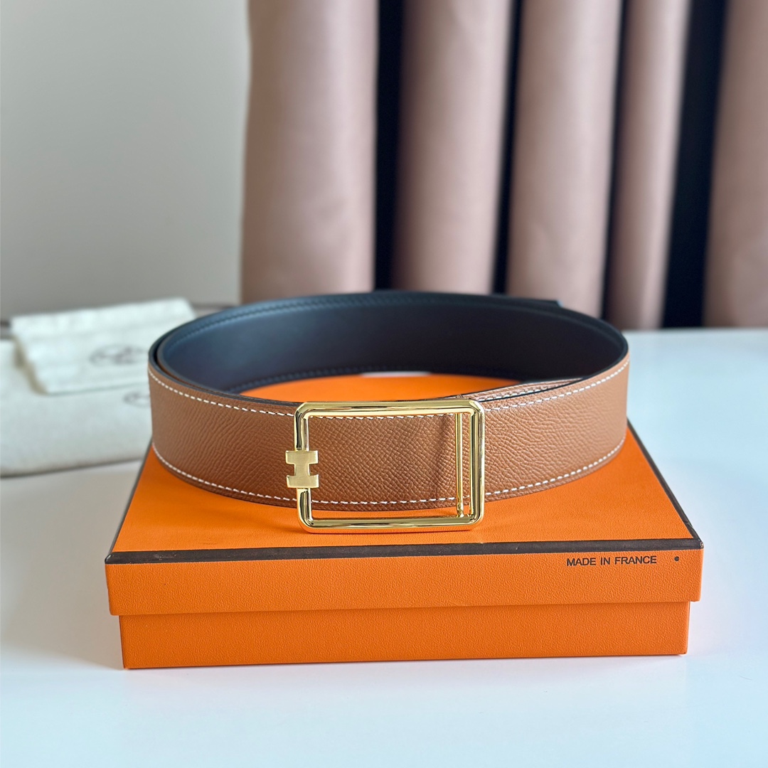 Hermes Mens Leather Belts Width 38mm 183