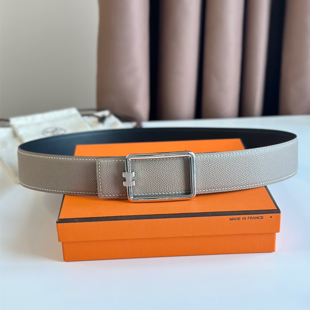 Hermes Mens Leather Belts Width 38mm 184