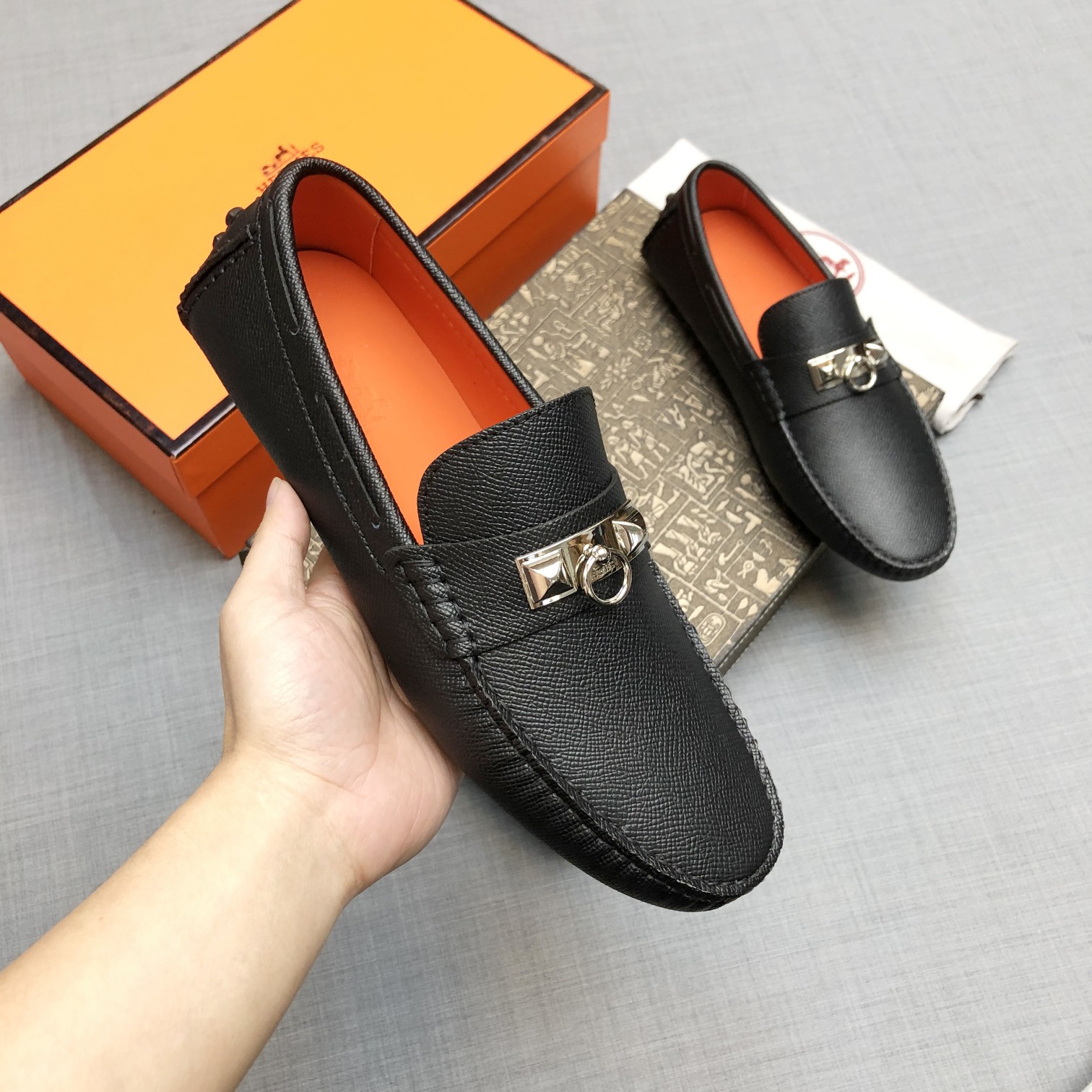 Hermes Mens Loafers Shoes-0001 38-45