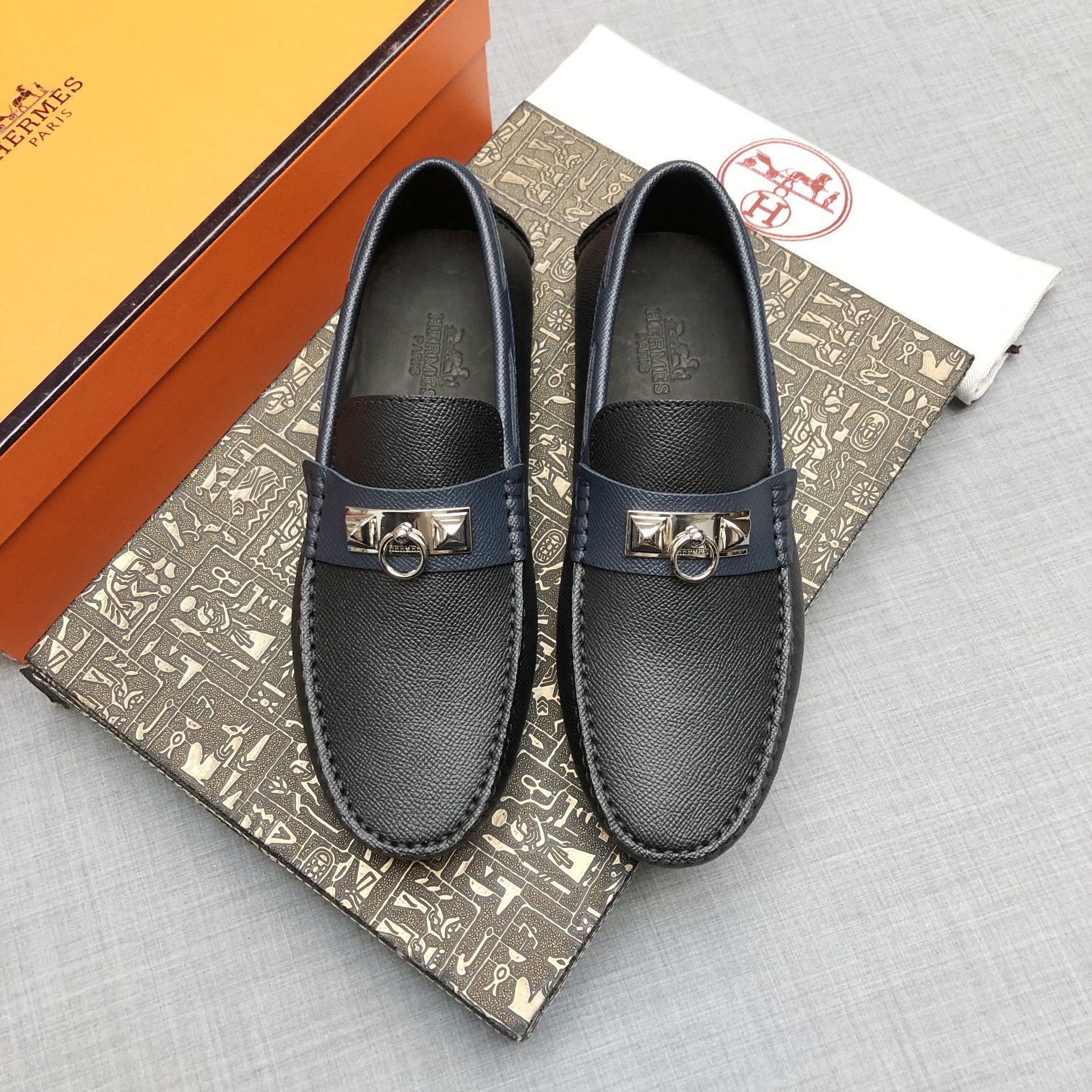 Hermes Mens Loafers Shoes-0005 38-45