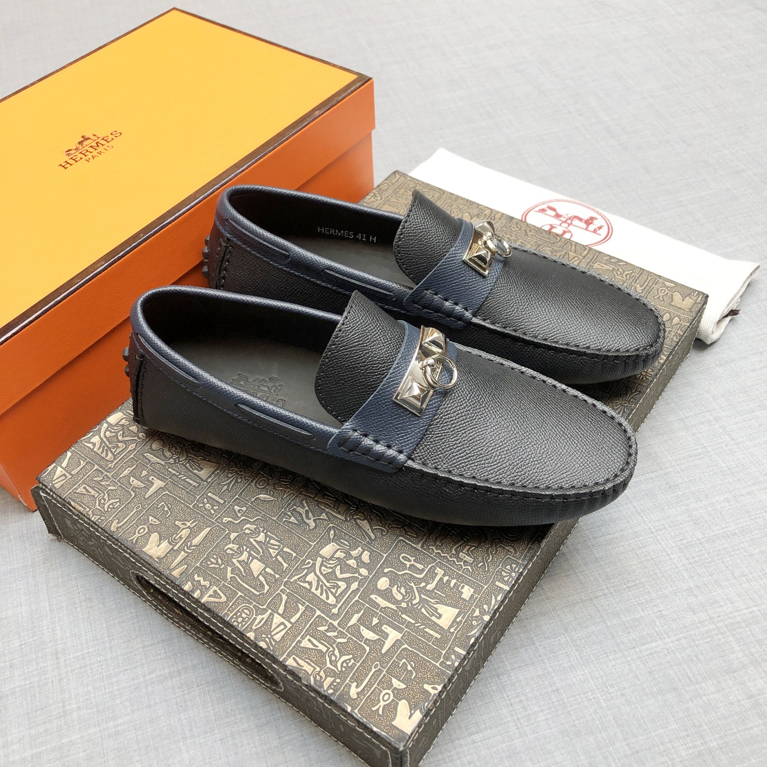 Hermes Mens Loafers Shoes-0005 38-45