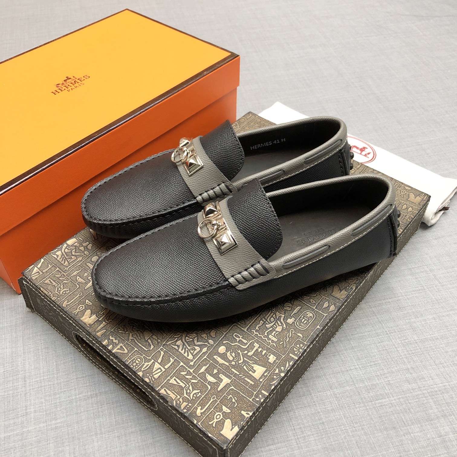 Hermes Mens Loafers Shoes-0006 38-45