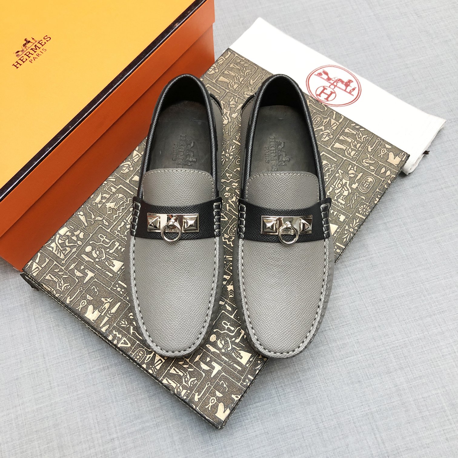 Hermes Mens Loafers Shoes-0007 38-45