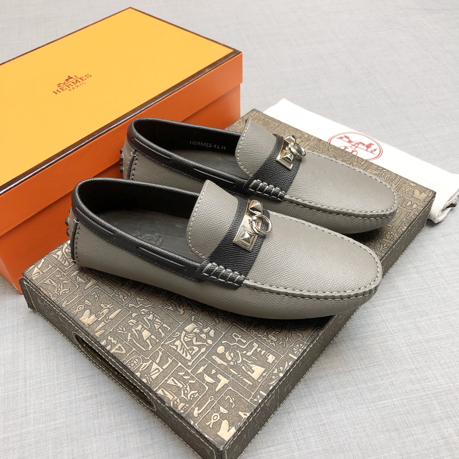 Hermes Mens Loafers Shoes-0007 38-45