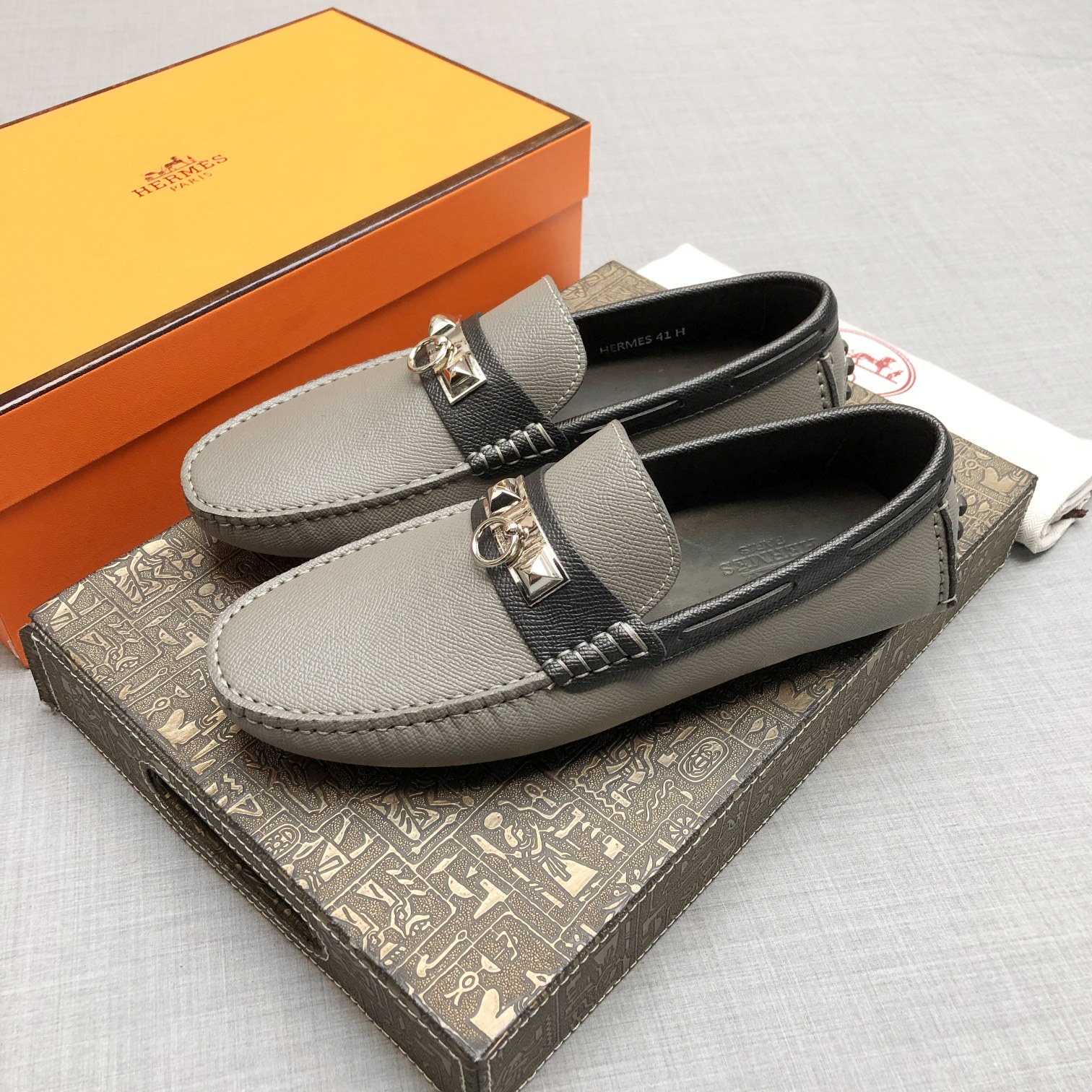 Hermes Mens Loafers Shoes-0007 38-45