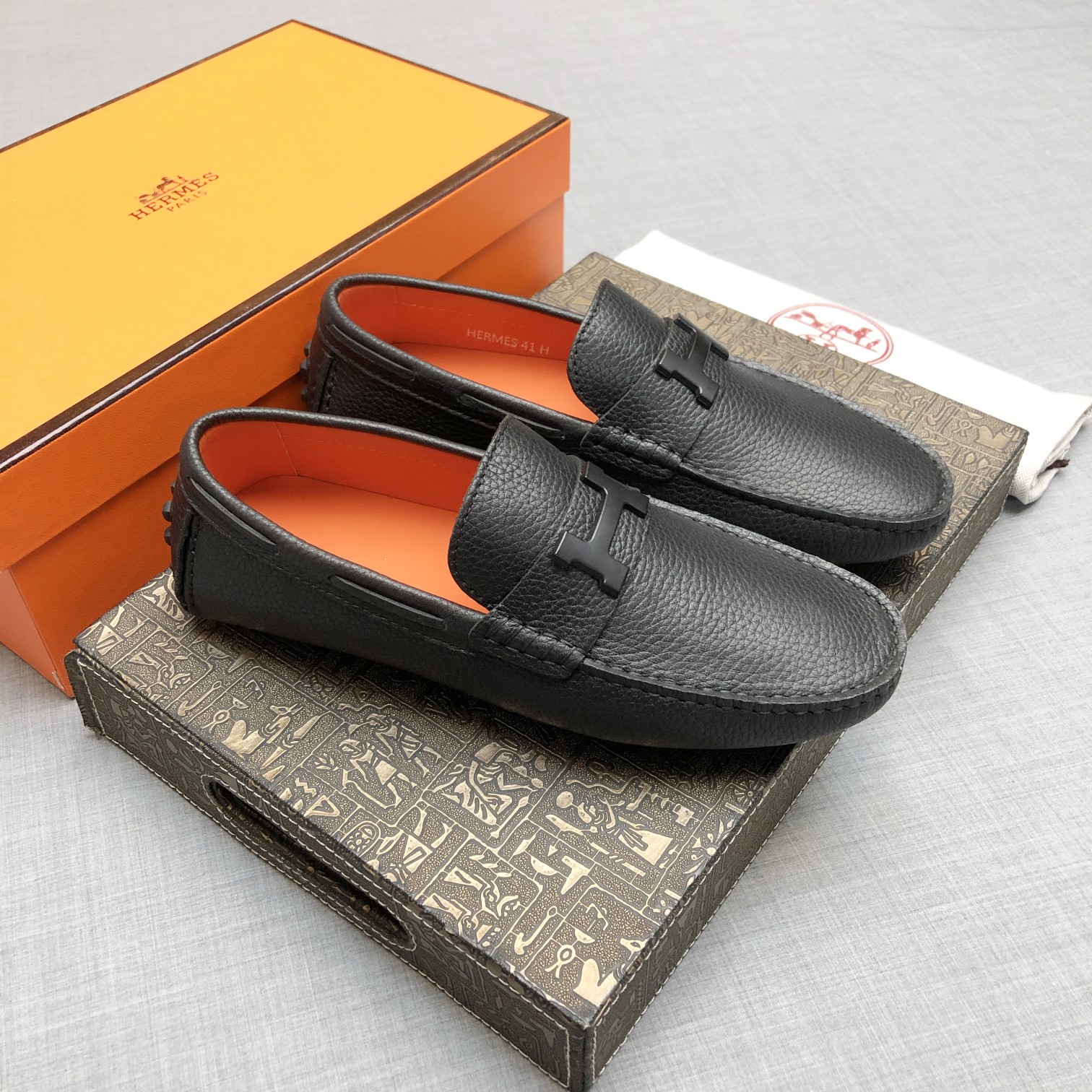 Hermes Mens Loafers Shoes-0008 38-45