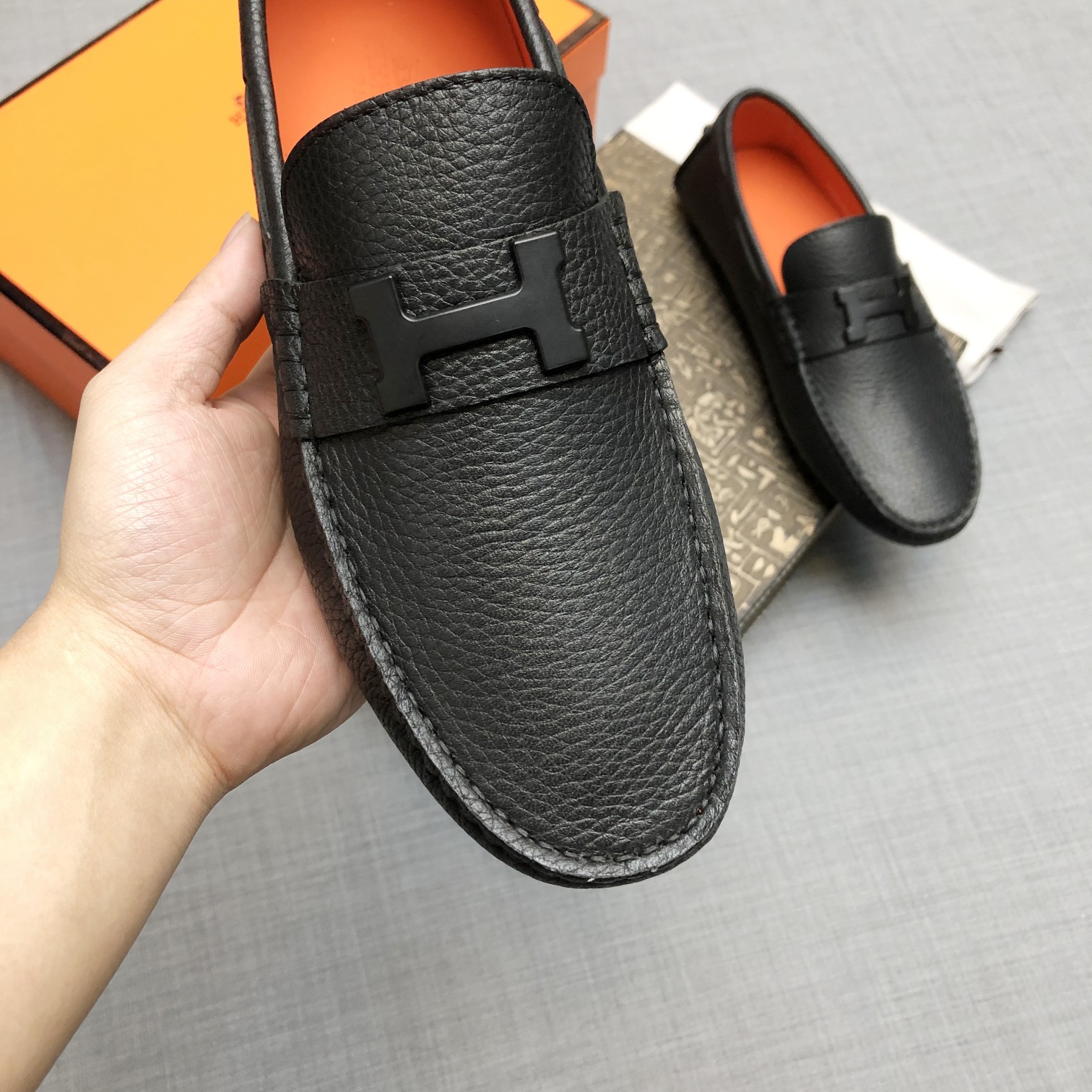 Hermes Mens Loafers Shoes-0008 38-45