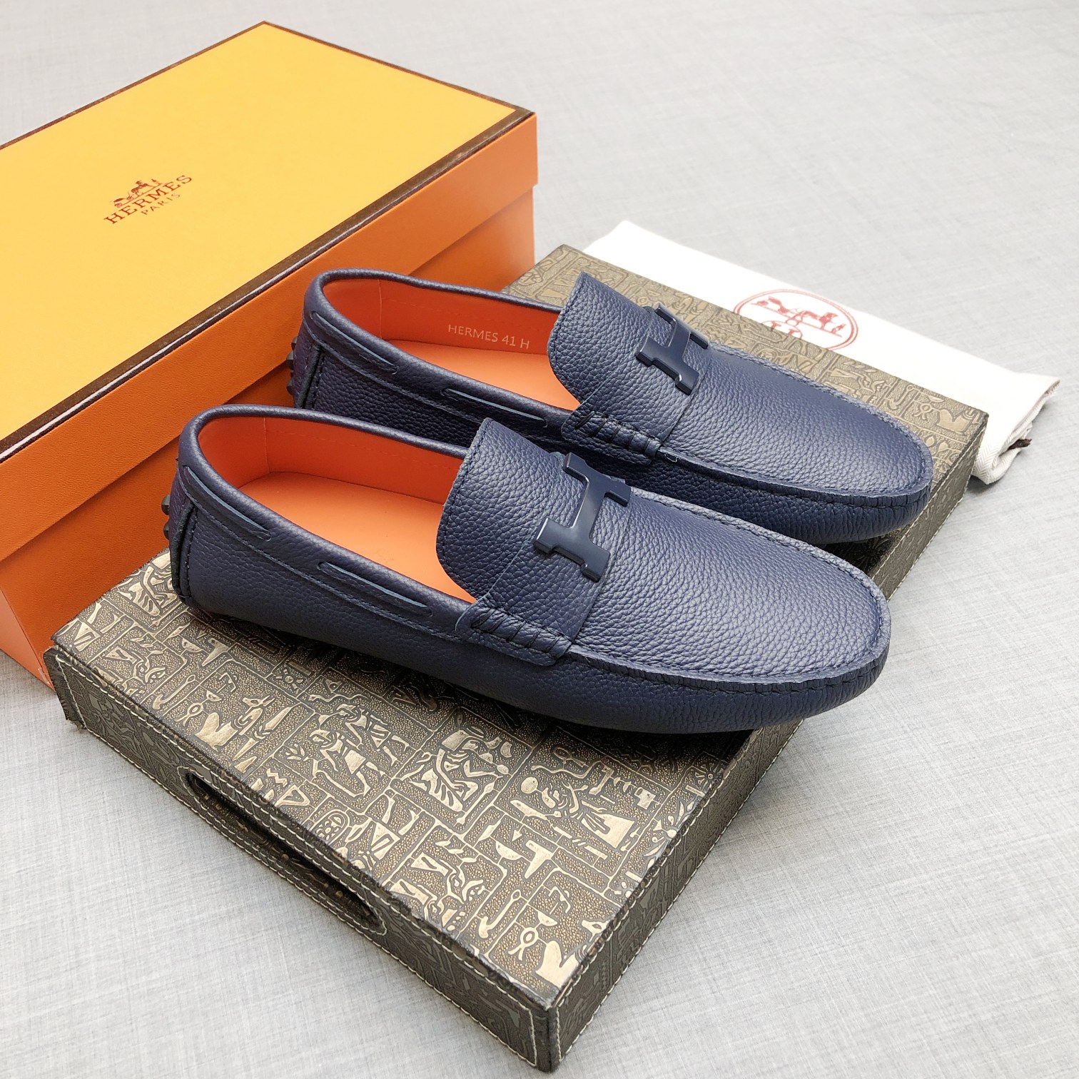 Hermes Mens Loafers Shoes-0009 38-45