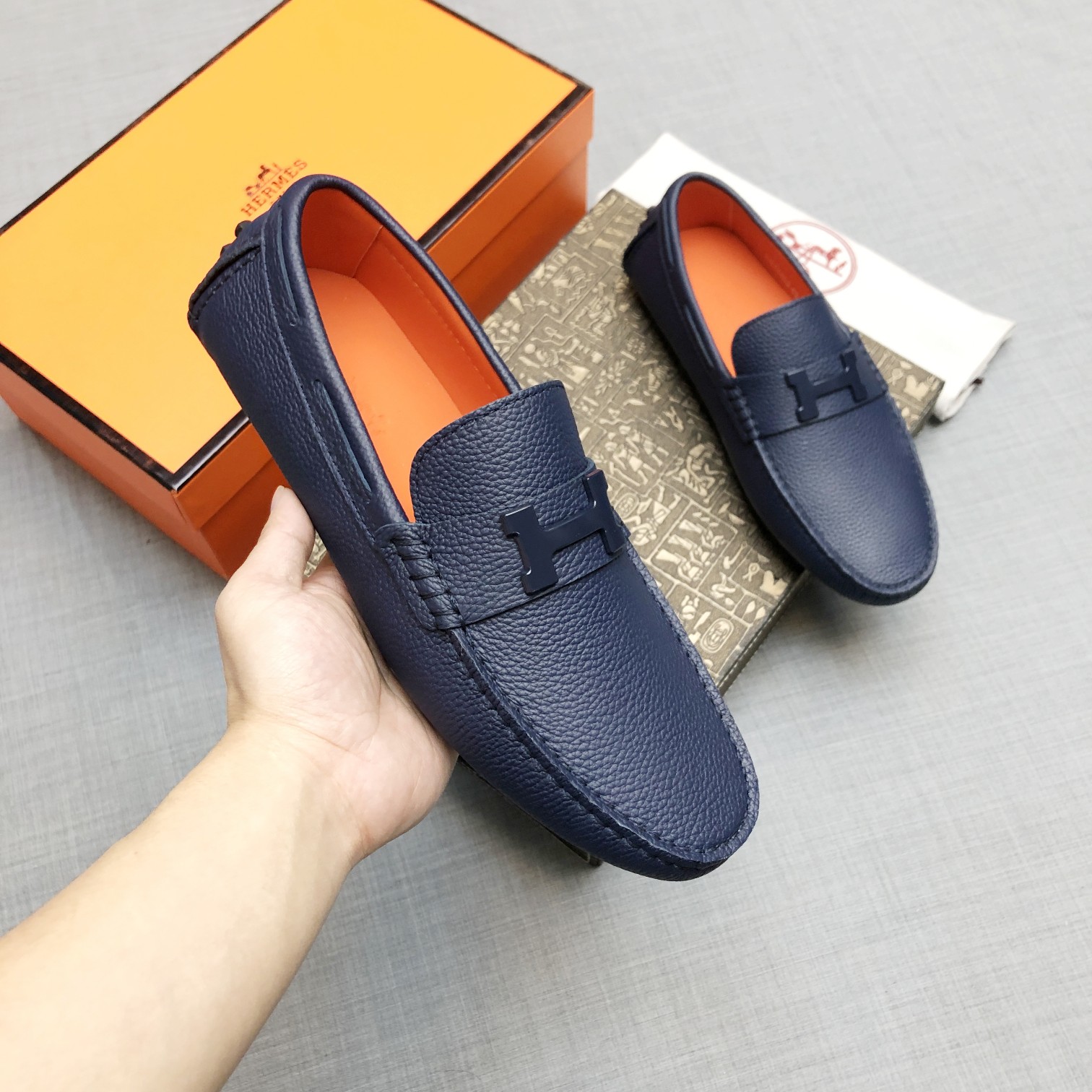 Hermes Mens Loafers Shoes-0009 38-45