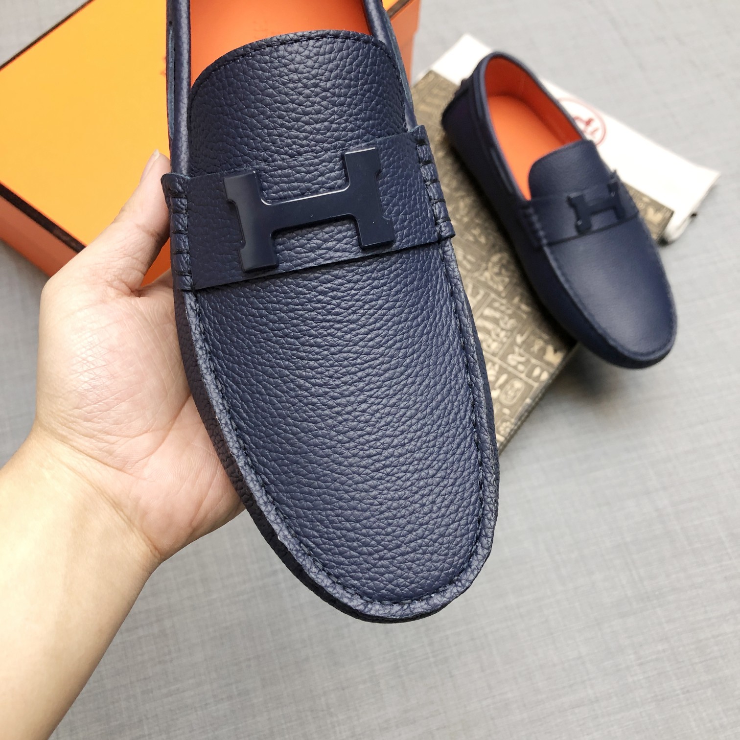 Hermes Mens Loafers Shoes-0009 38-45