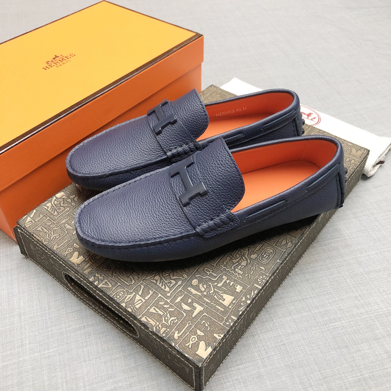 Hermes Mens Loafers Shoes-0009 38-45