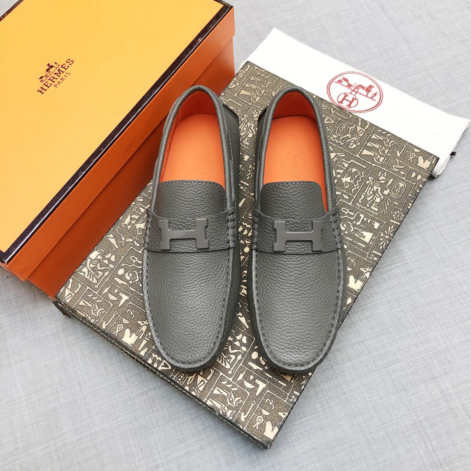 Hermes Mens Loafers Shoes-0010 38-45