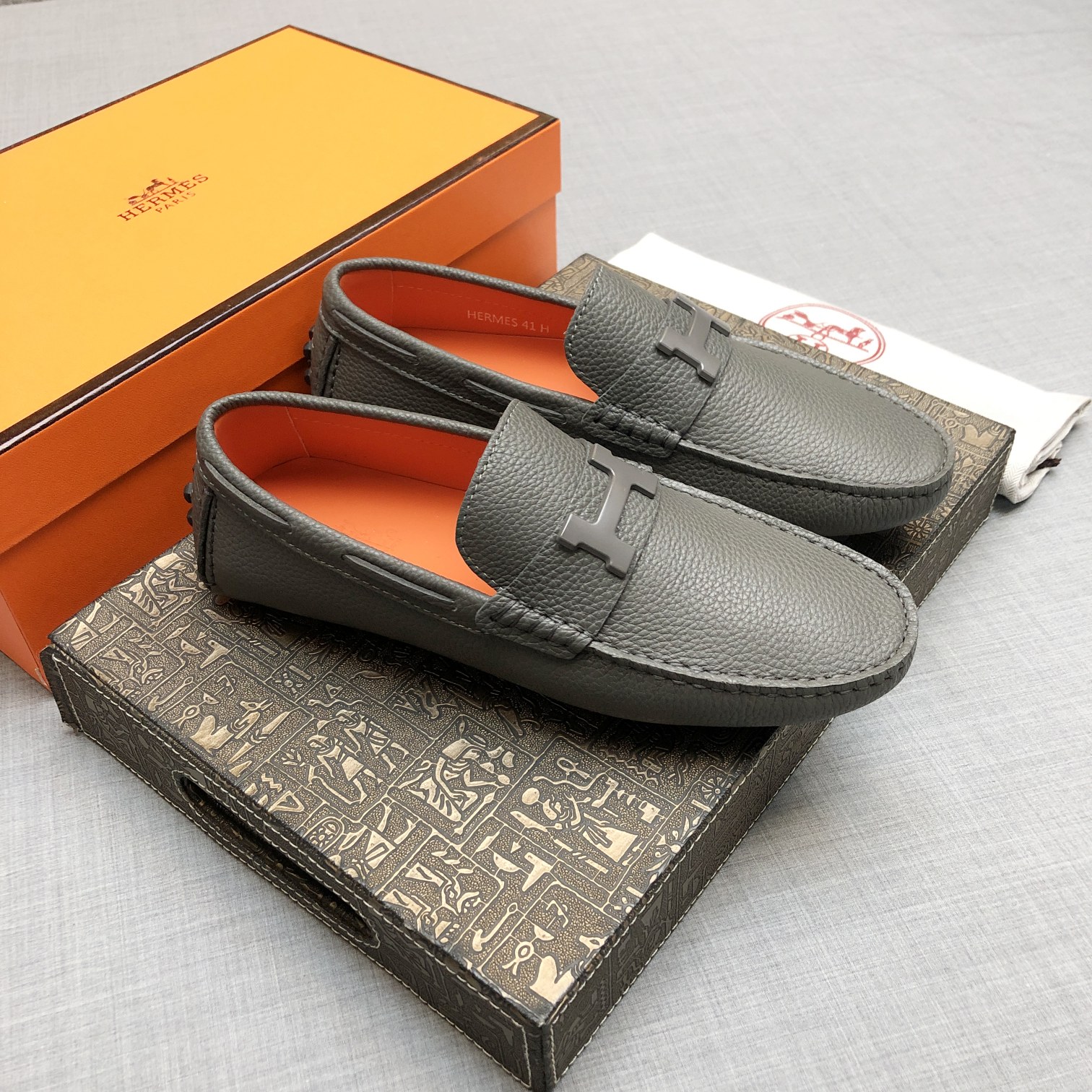 Hermes Mens Loafers Shoes-0010 38-45