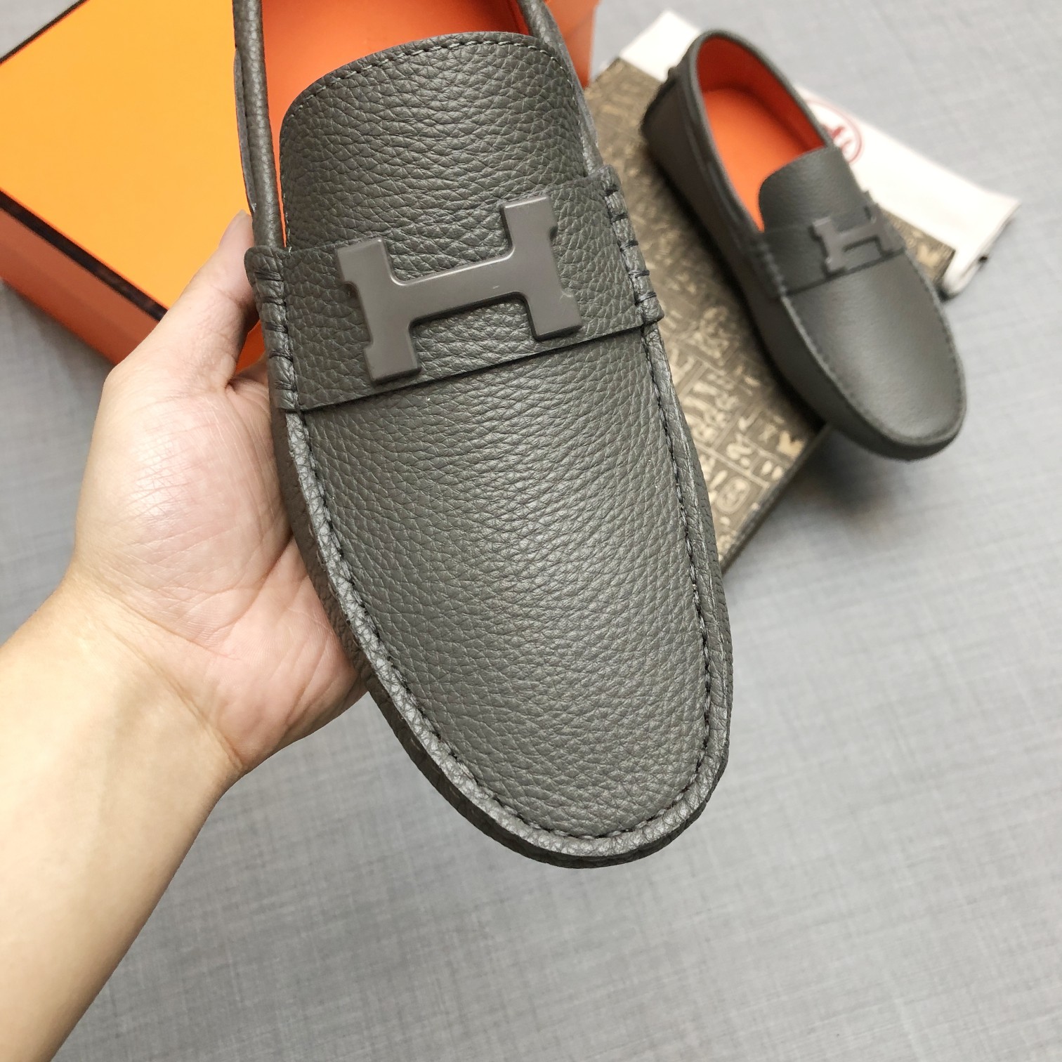 Hermes Mens Loafers Shoes-0010 38-45