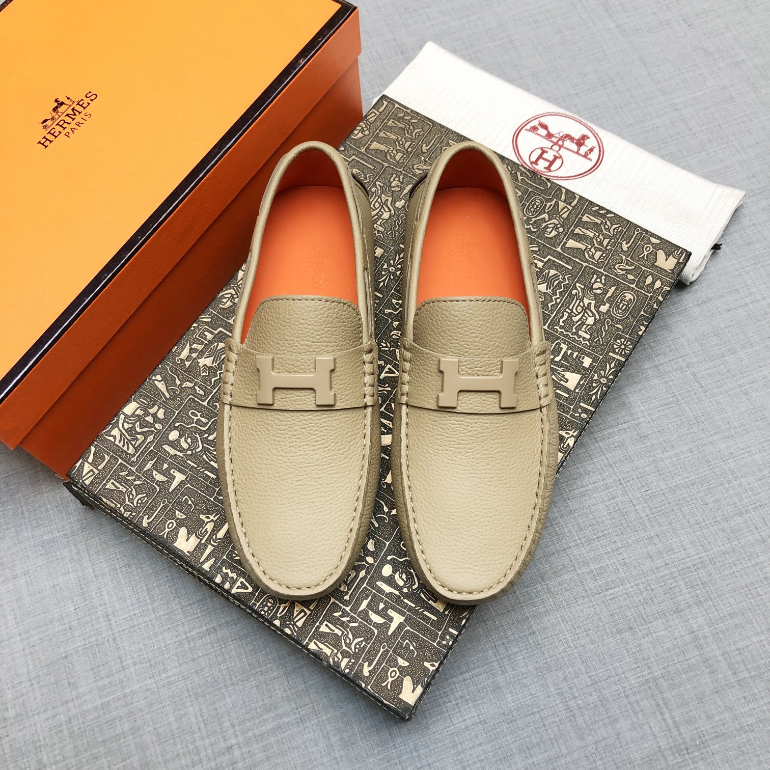 Hermes Mens Loafers Shoes-0011 38-45