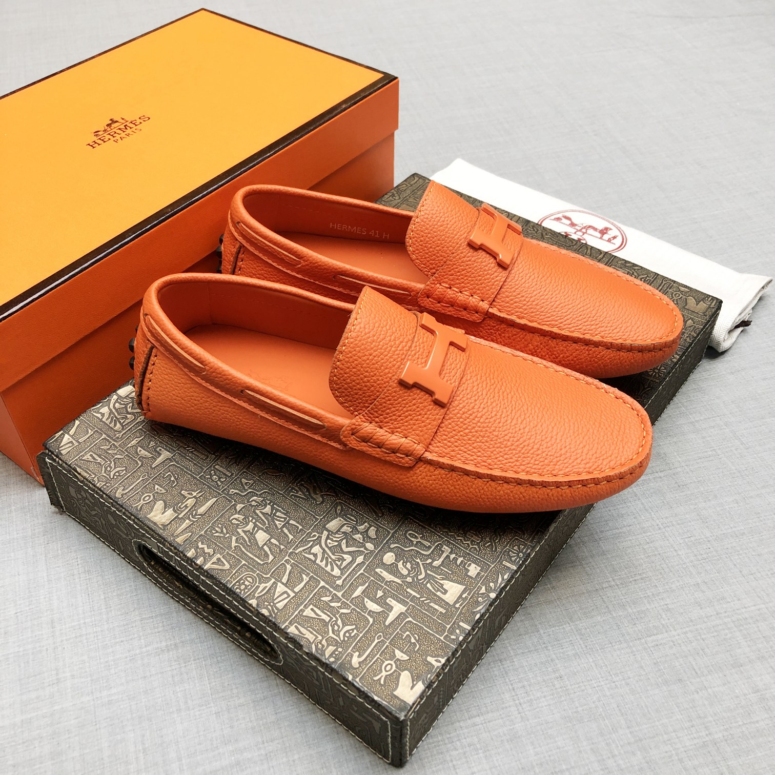 Hermes Mens Loafers Shoes-0012 38-45