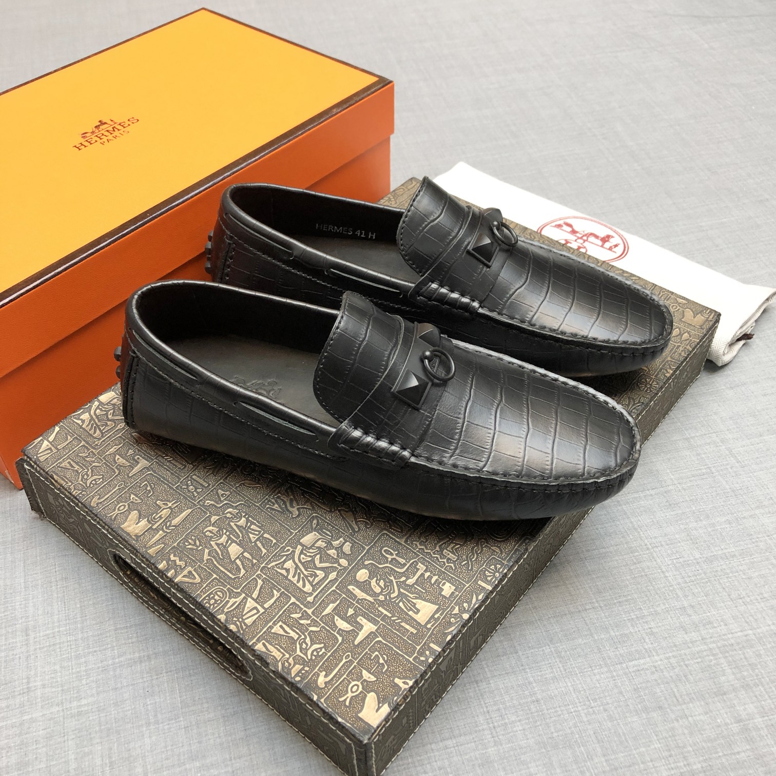 Hermes Mens Loafers Shoes-0013 38-45