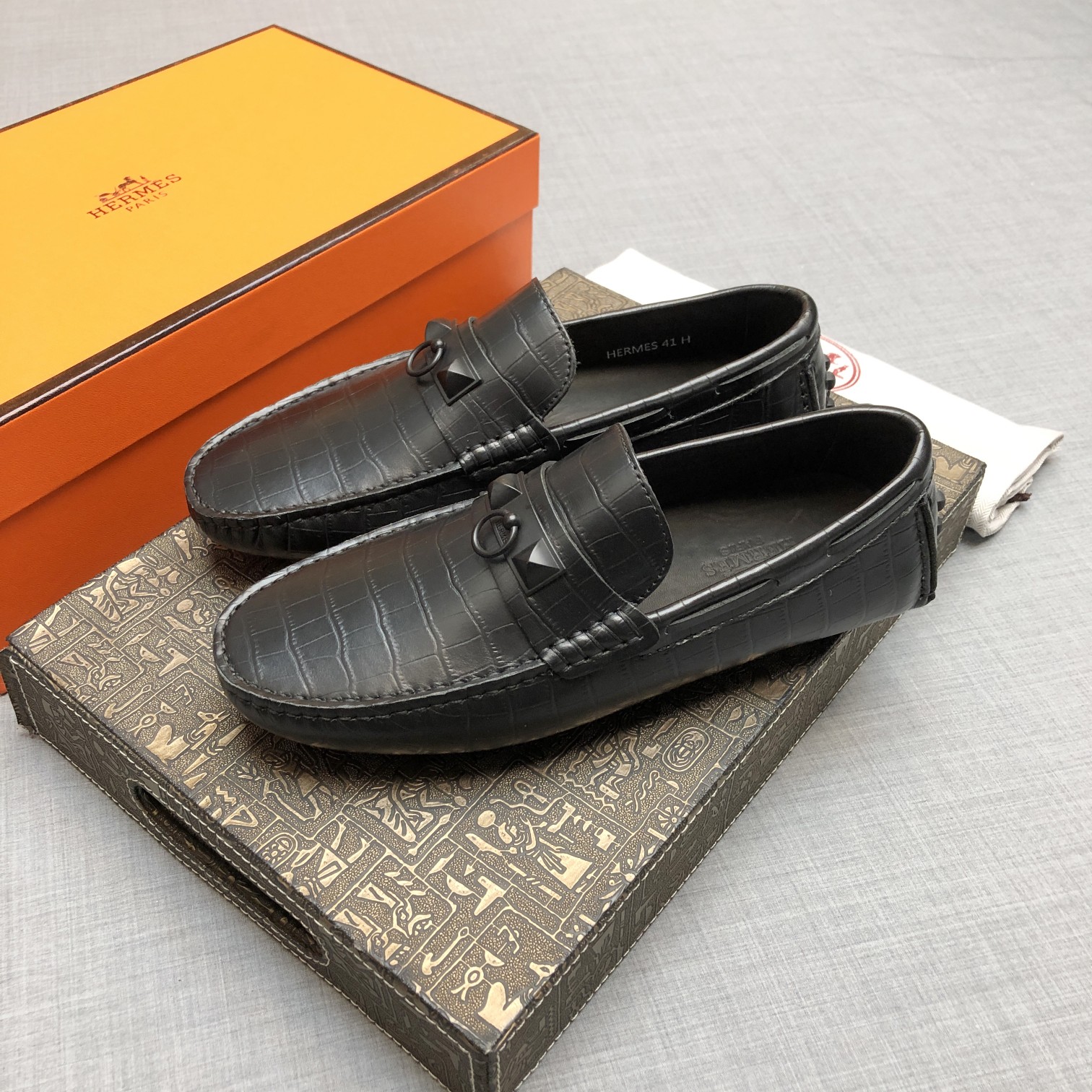 Hermes Mens Loafers Shoes-0013 38-45