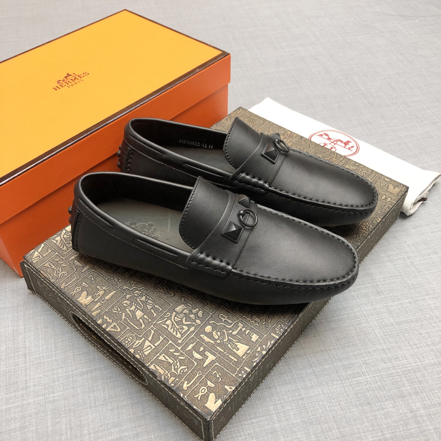 Hermes Mens Loafers Shoes-0014 38-45