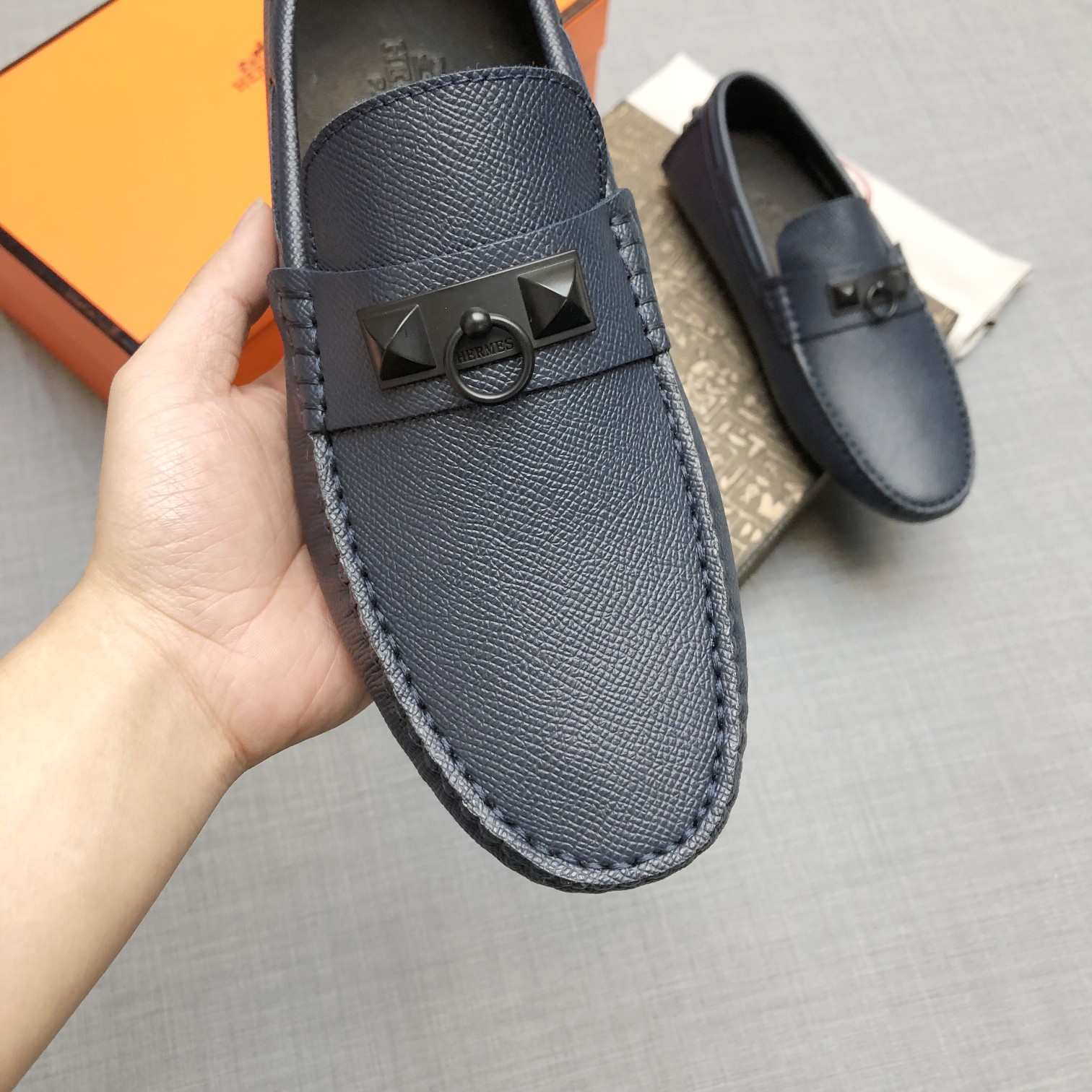 Hermes Mens Loafers Shoes-0015 38-45