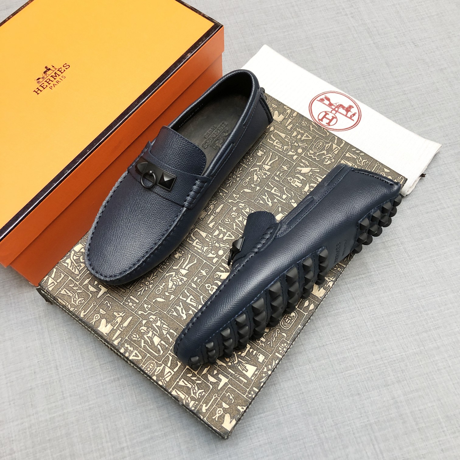 Hermes Mens Loafers Shoes-0015 38-45