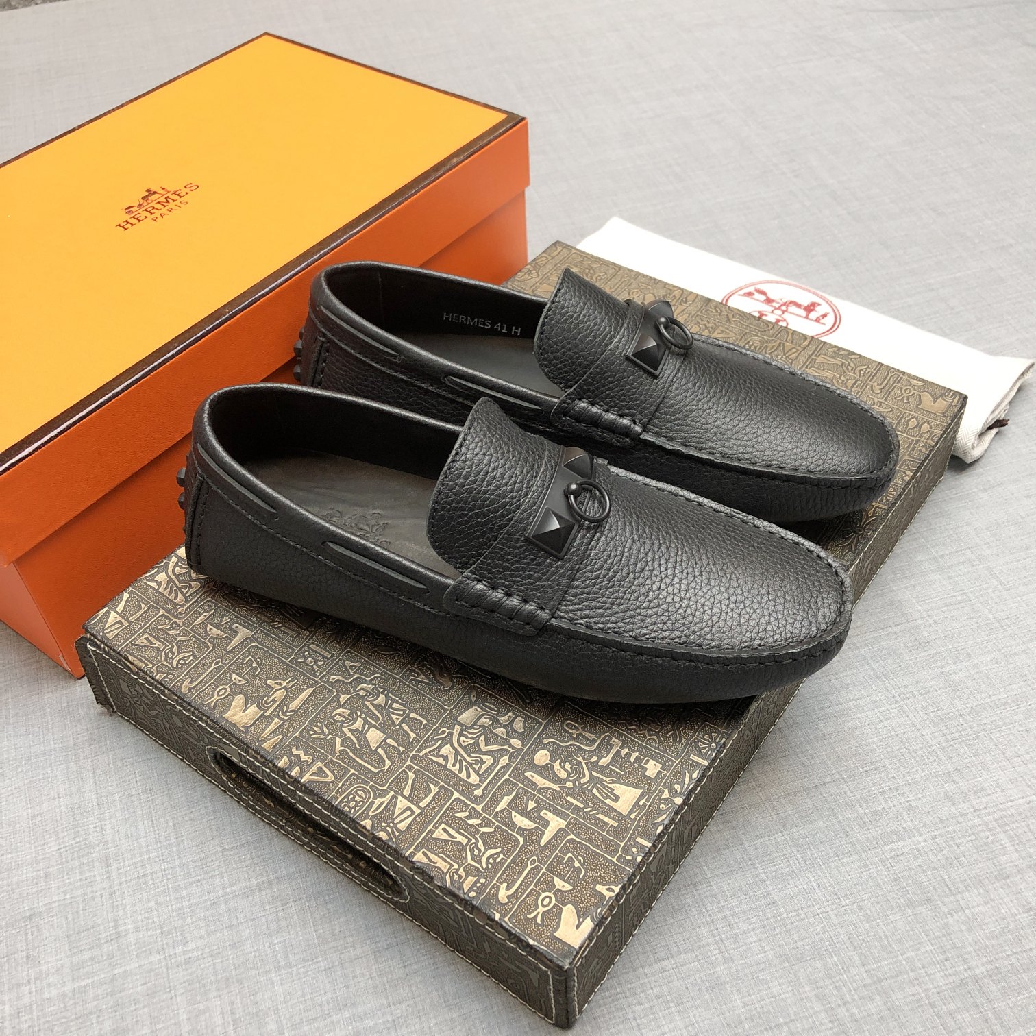 Hermes Mens Loafers Shoes-0016 38-45