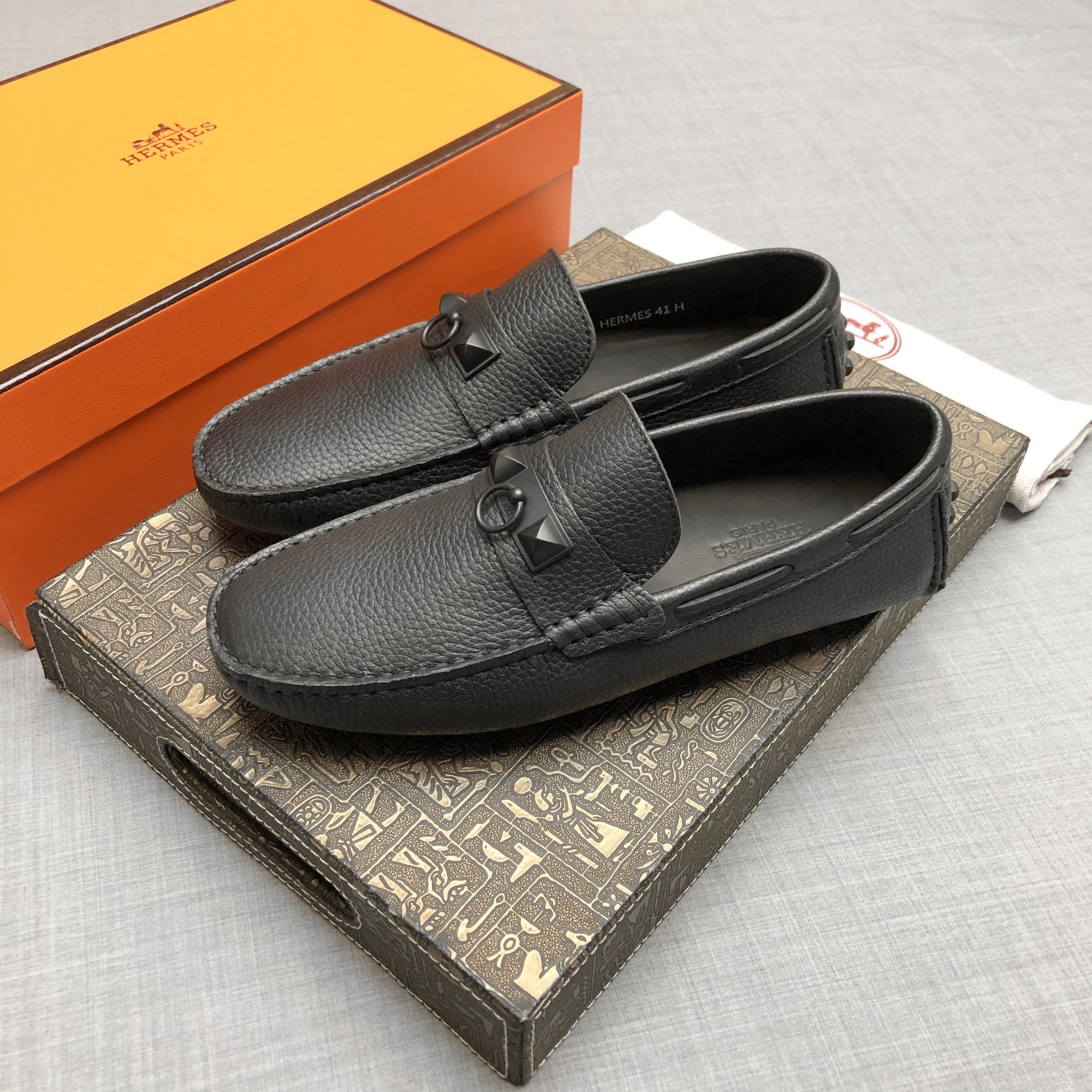 Hermes Mens Loafers Shoes-0016 38-45