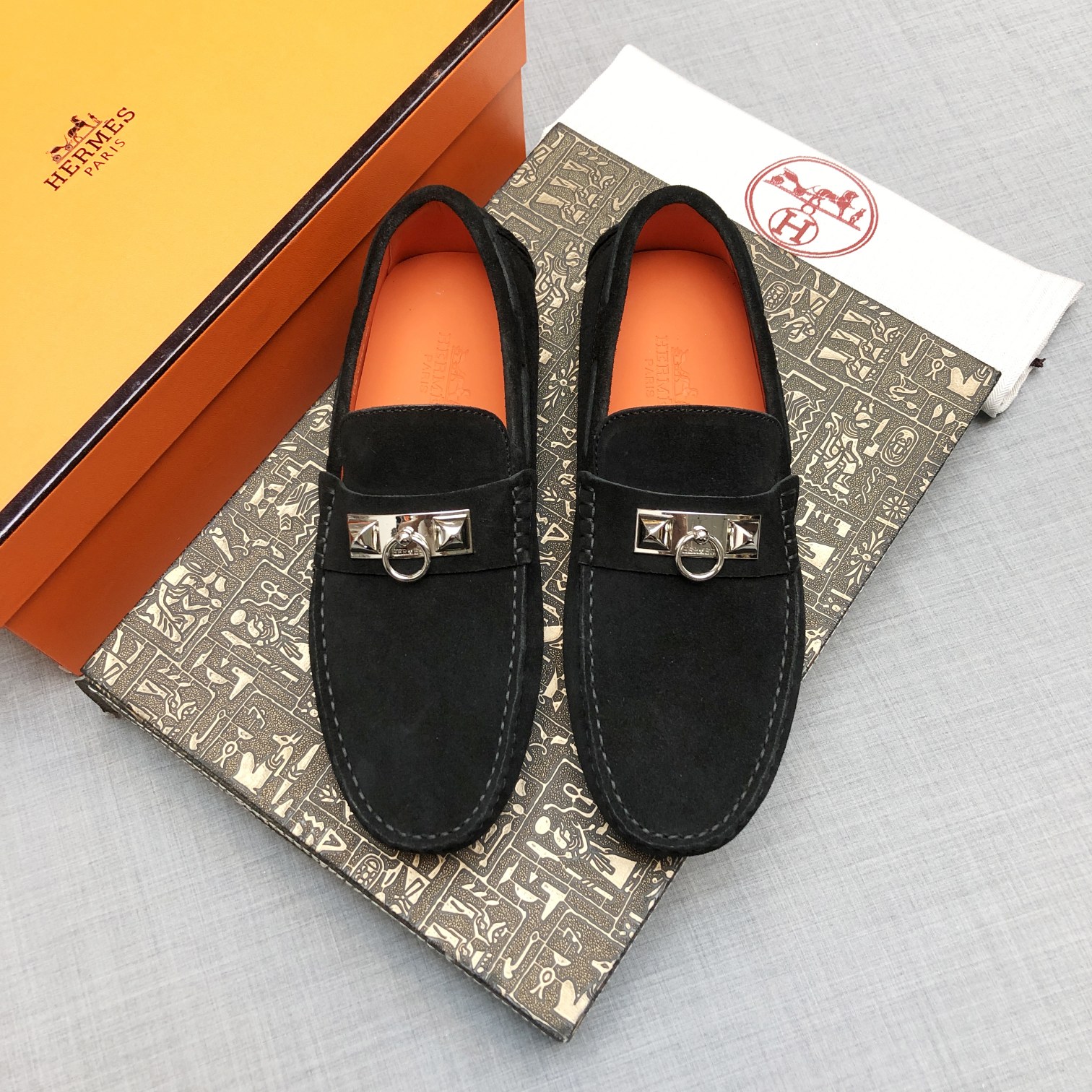 Hermes Mens Loafers Shoes-0017 38-45