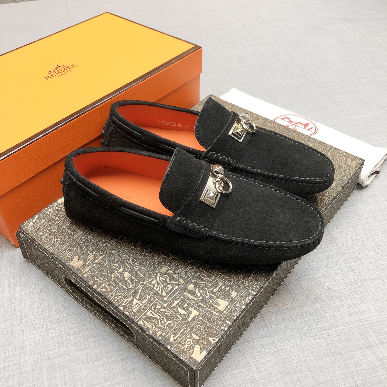 Hermes Mens Loafers Shoes-0017 38-45