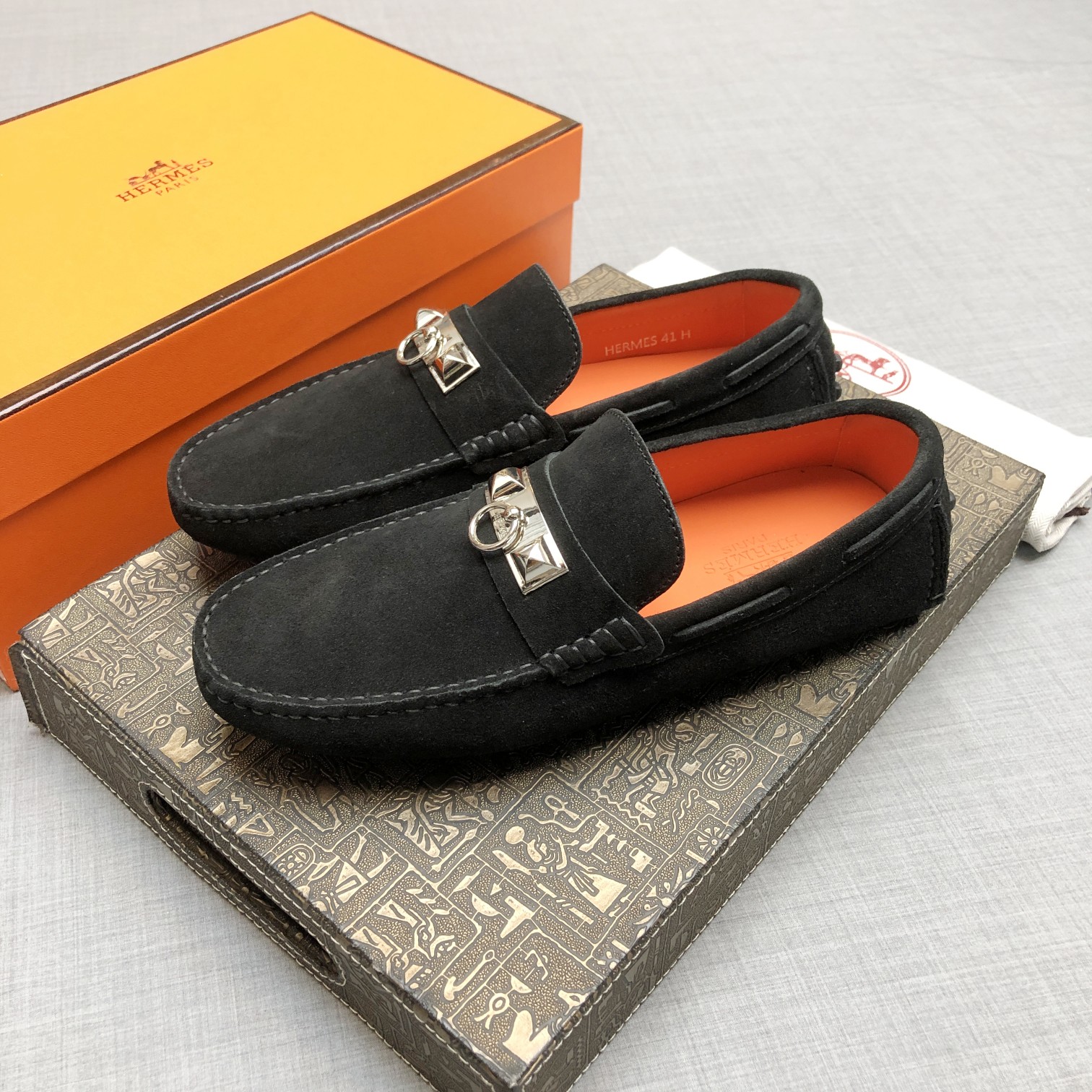 Hermes Mens Loafers Shoes-0017 38-45