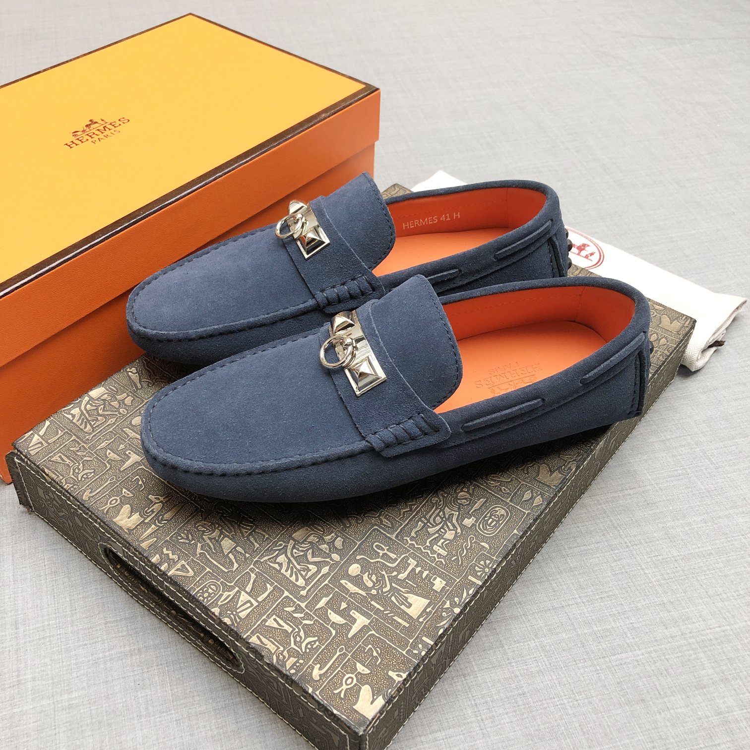 Hermes Mens Loafers Shoes-0018 38-45